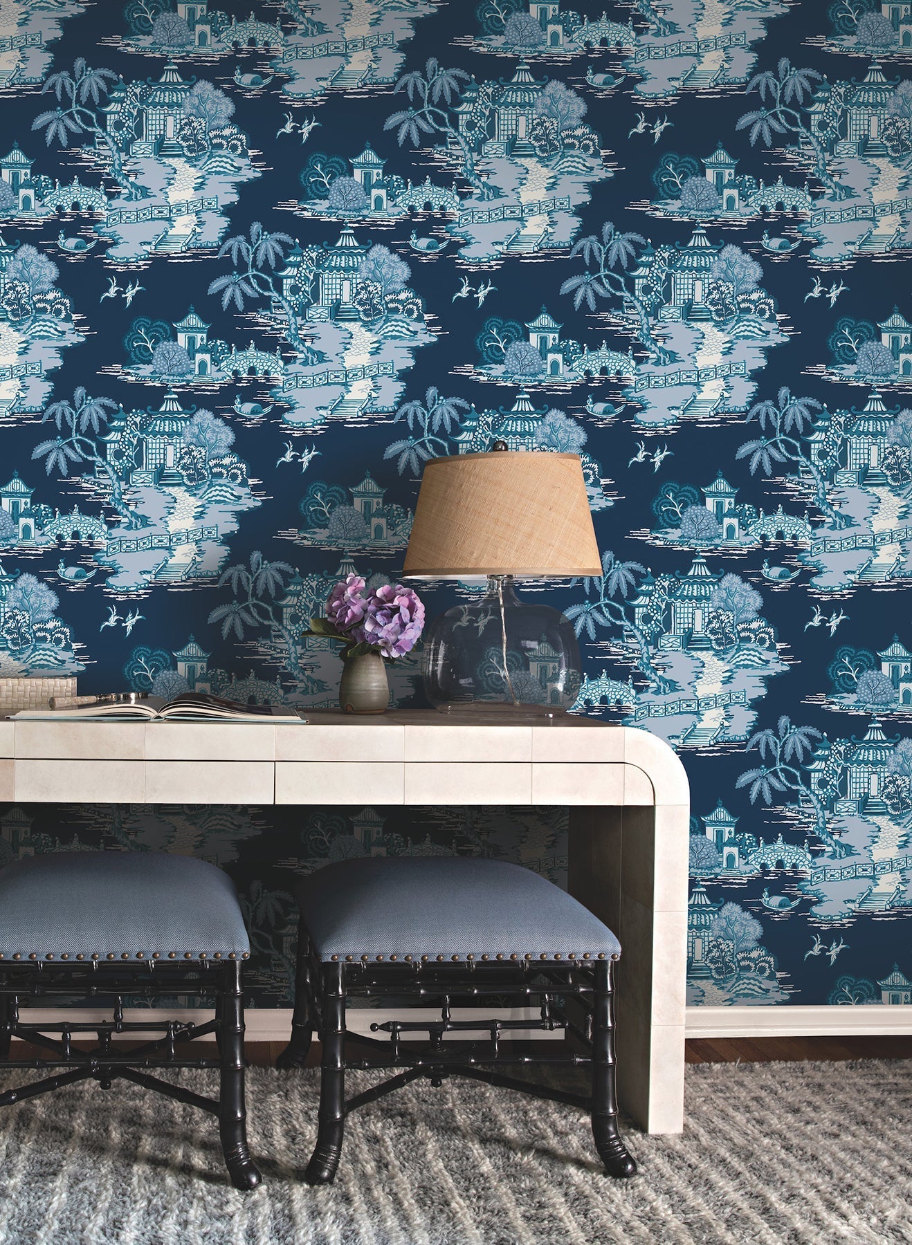 pagoda-and-sampan-scenic-wallpaper-navy-york-wallcoverings-rt7901