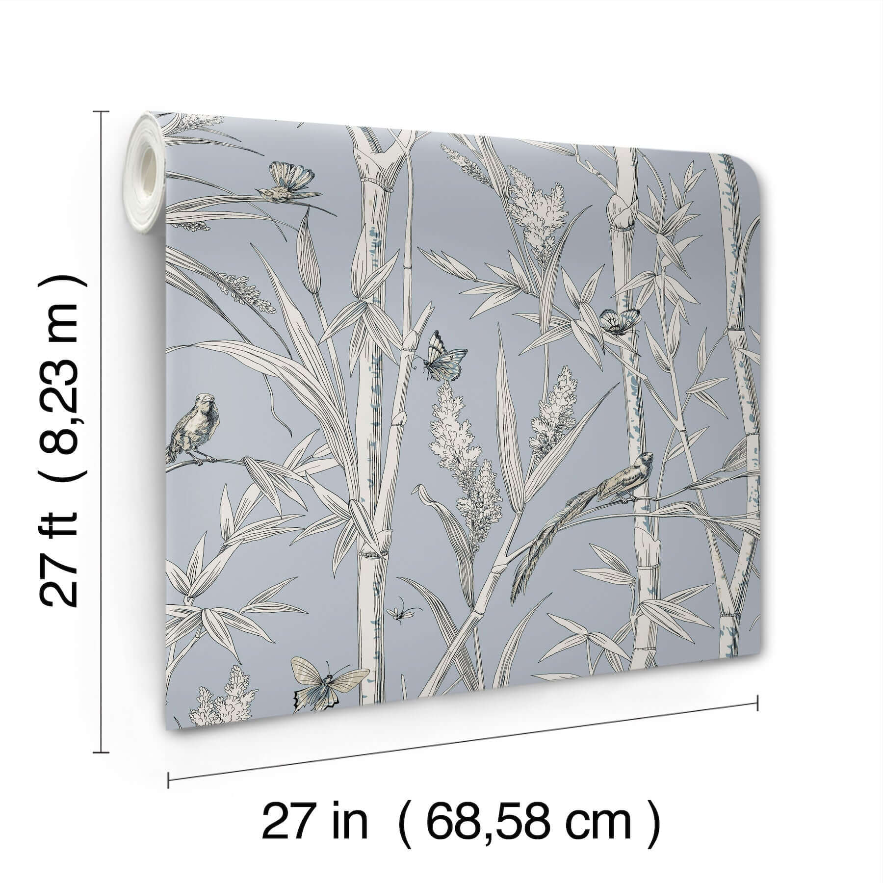 bambou-toile-wallpaper-sky-york-wallcoverings-rt7833 - York Wallcoverings Wallpaper