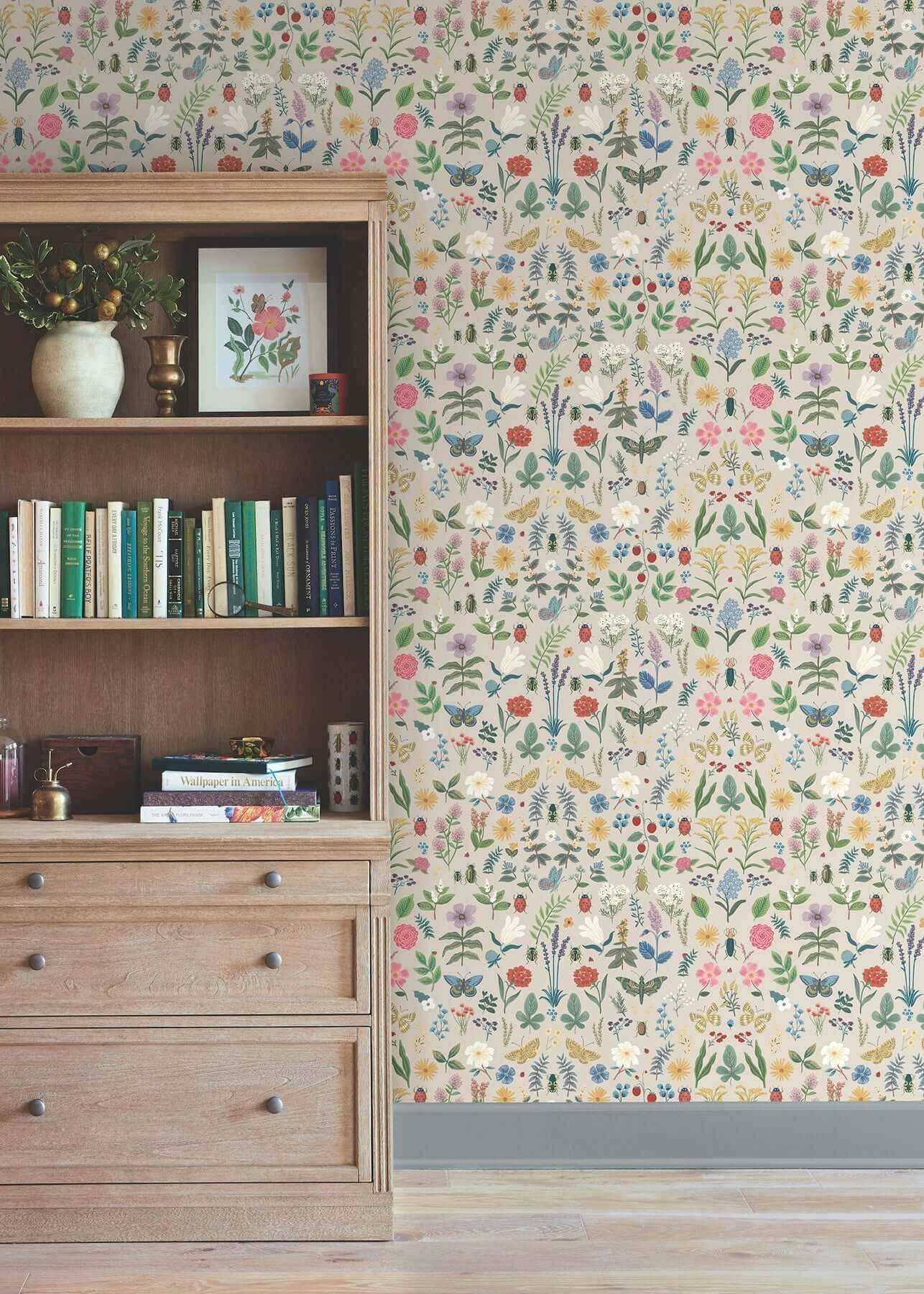 Curio Linen Peel & Stick Wallpaper - York Wallcoverings - PSW1541RL - York Wallcoverings Wallpaper