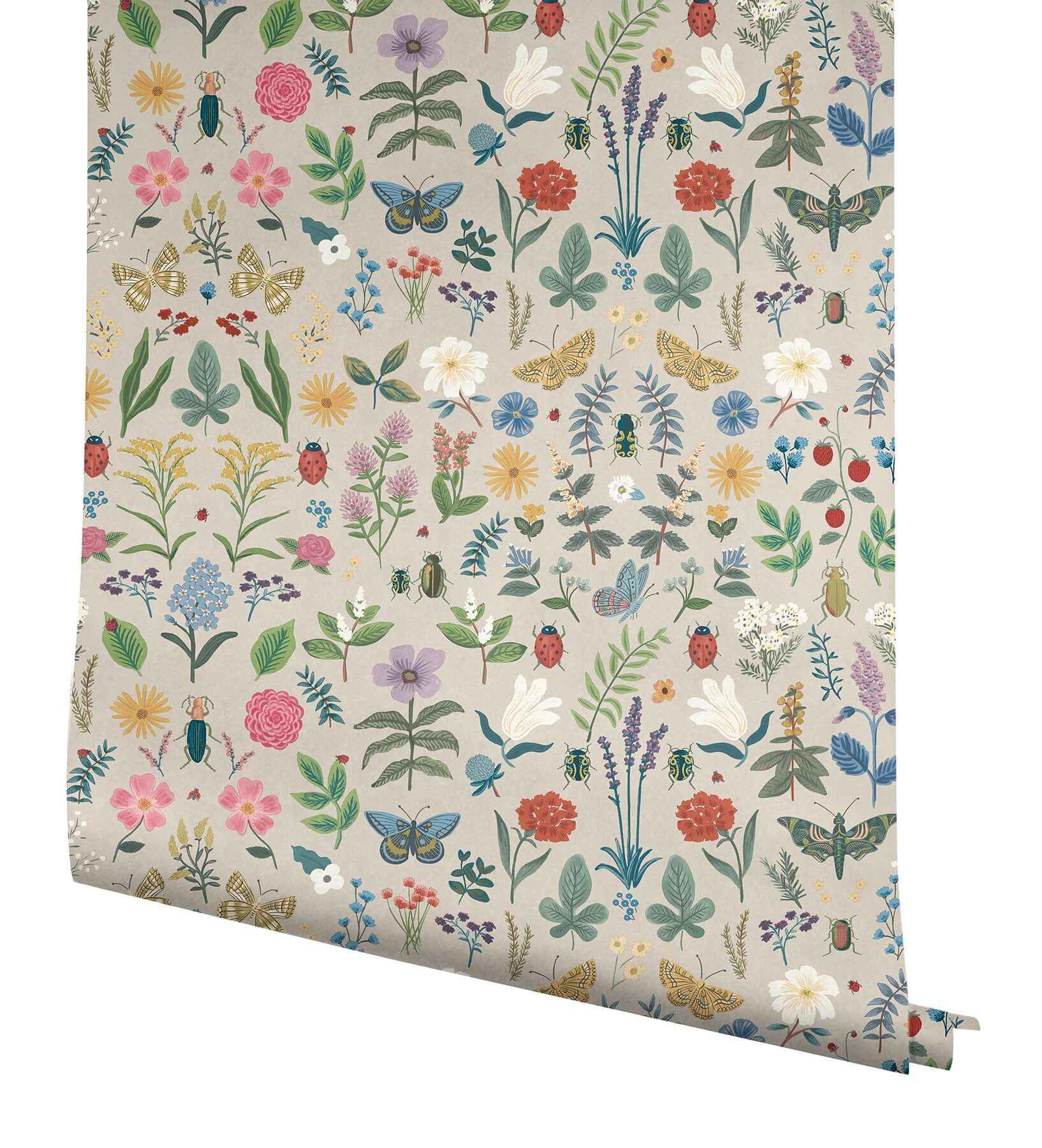 Curio Linen Peel & Stick Wallpaper - York Wallcoverings - PSW1541RL - York Wallcoverings Wallpaper