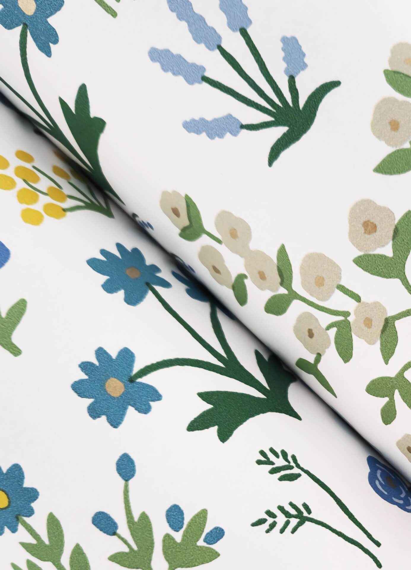 Menagerie Garden Blue Multicolor Peel & Stick Wallpaper - York Wallcoverings - PSW1551RL - York Wallcoverings Wallpaper
