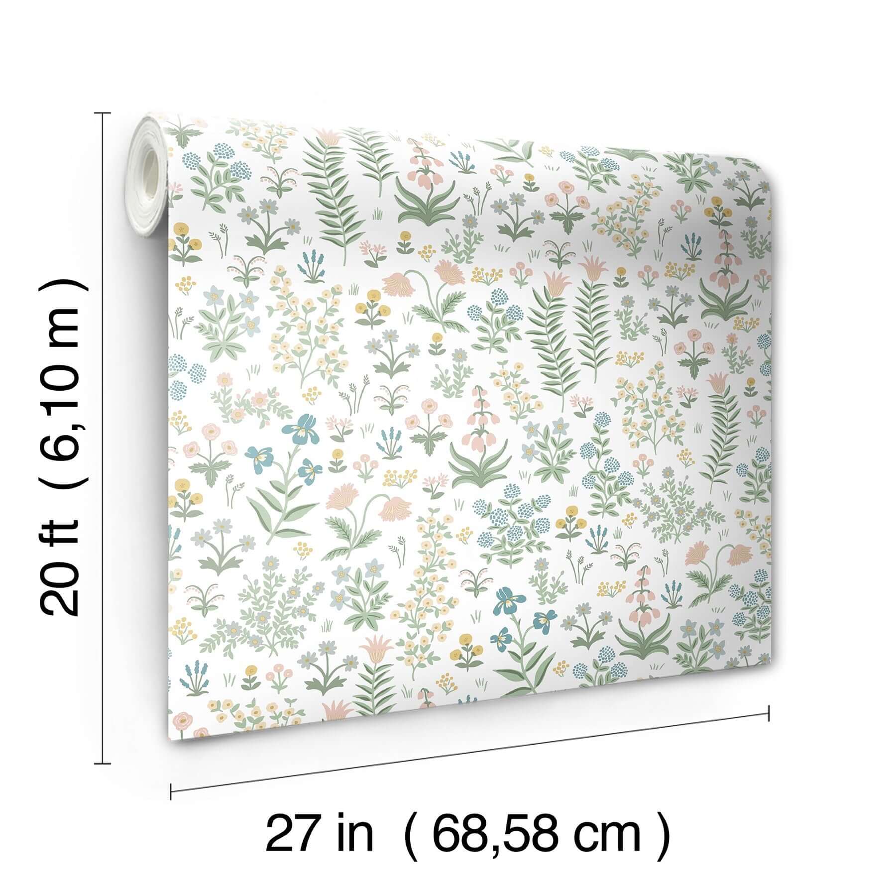 menagerie-garden-peel-stick-wallpaper-blush-multi-york-wallcoverings-psw1550rl - York Wallcoverings Wallpaper