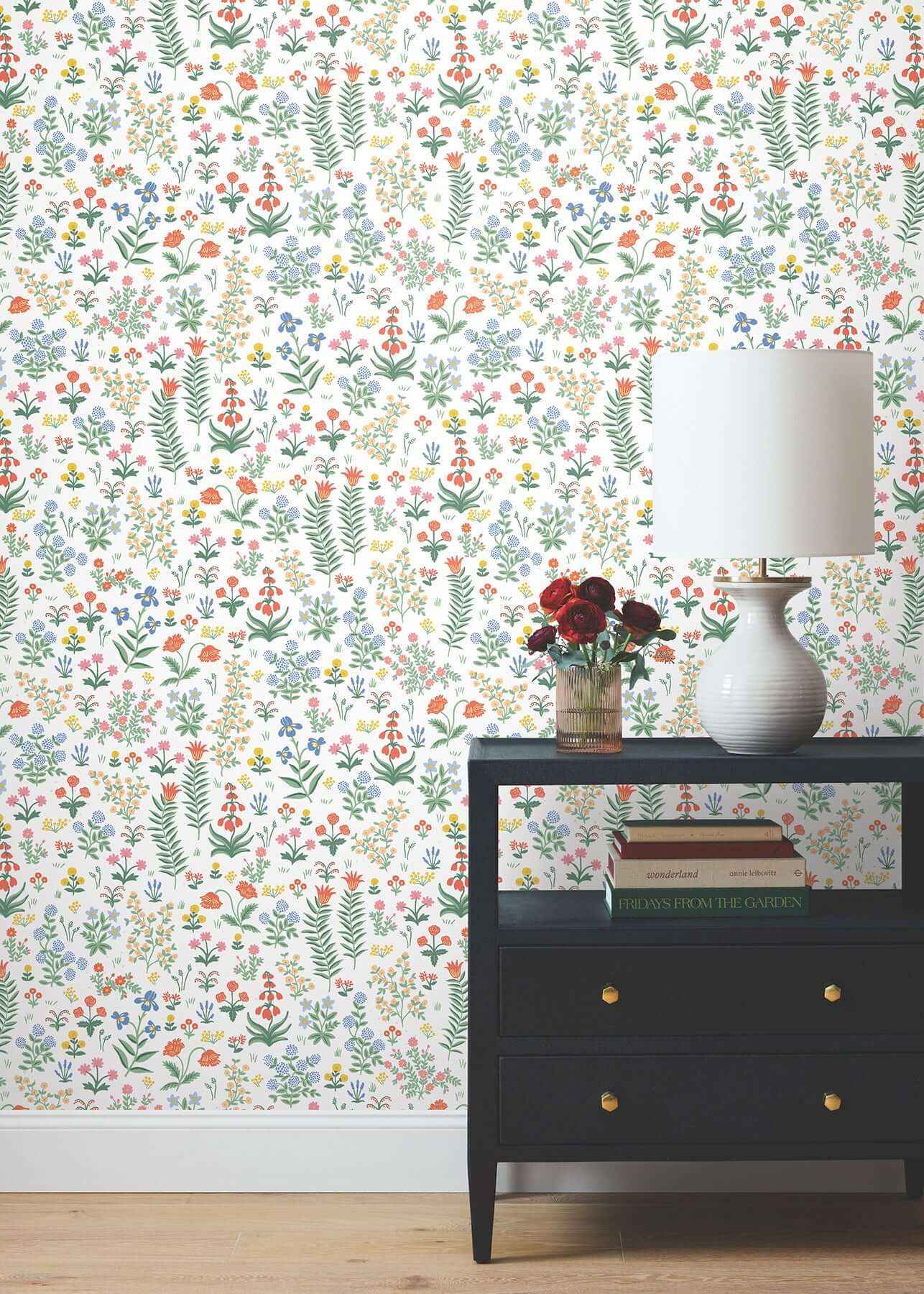 Menagerie Garden Rose Multicolor Peel & Stick Wallpaper - York Wallcoverings - PSW1552RL - York Wallcoverings Wallpaper