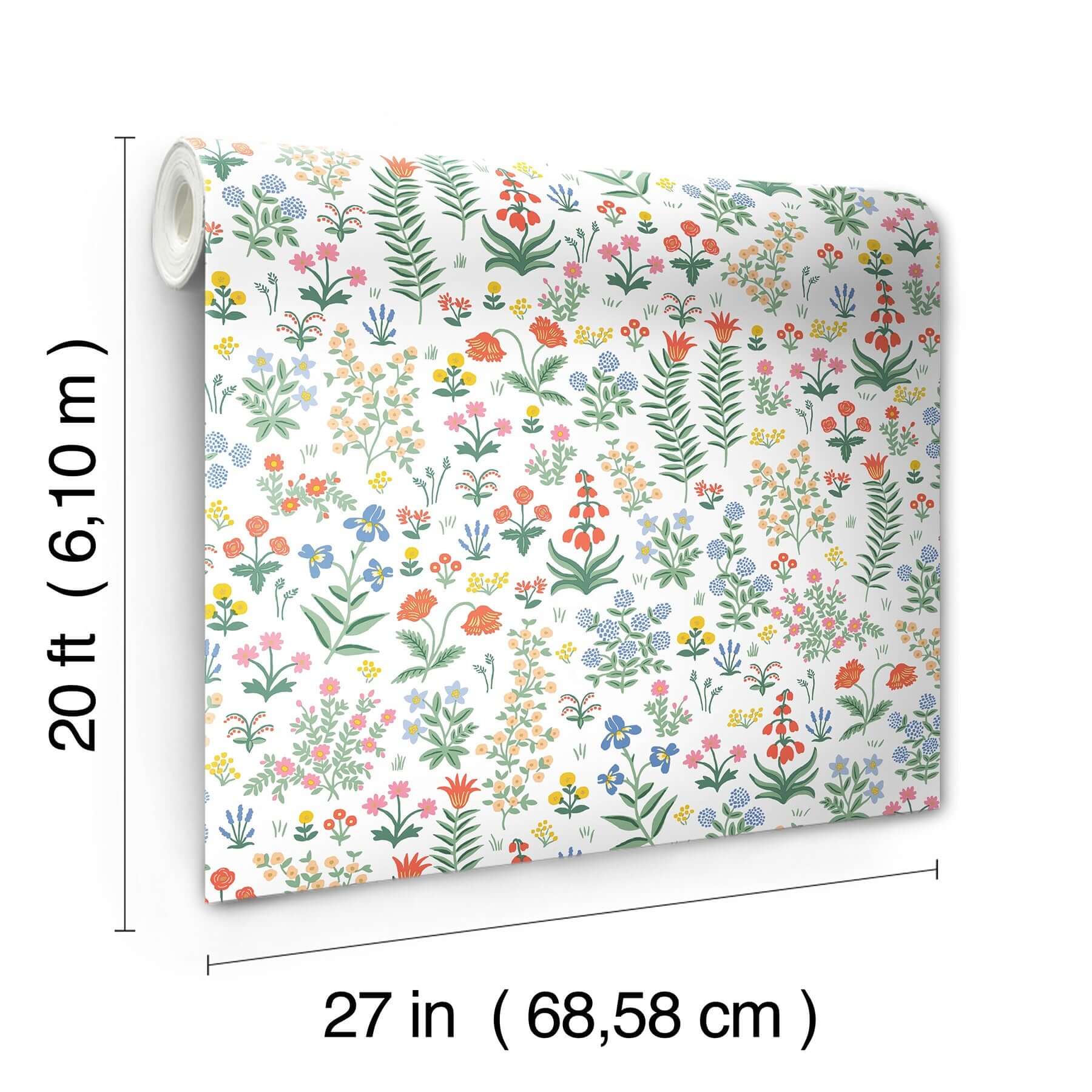menagerie-garden-peel-stick-wallpaper-rose-multi-york-wallcoverings-psw1552rl - York Wallcoverings Wallpaper
