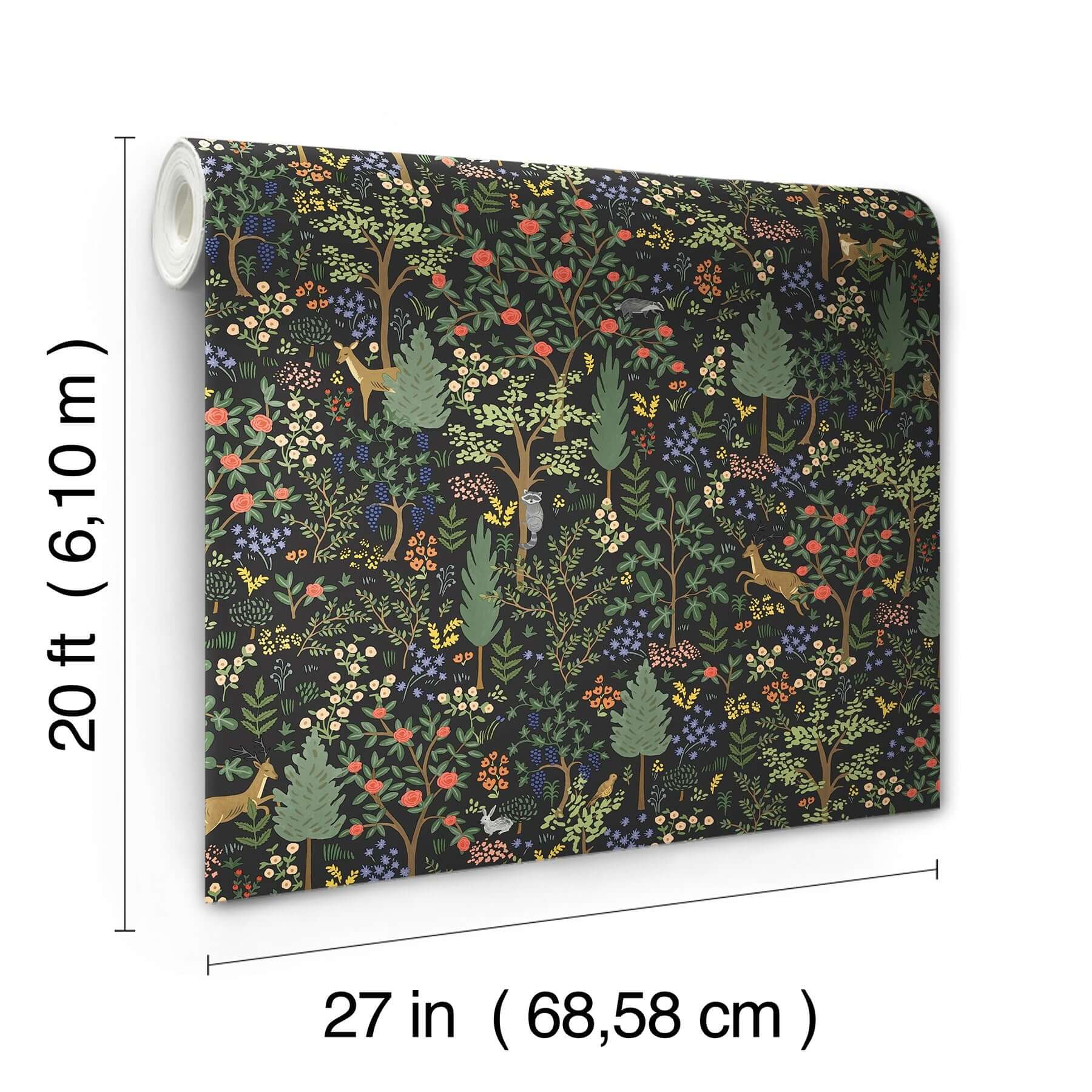 woodland-peel-stick-wallpaper-black-york-wallcoverings-psw1546rl - York Wallcoverings Wallpaper