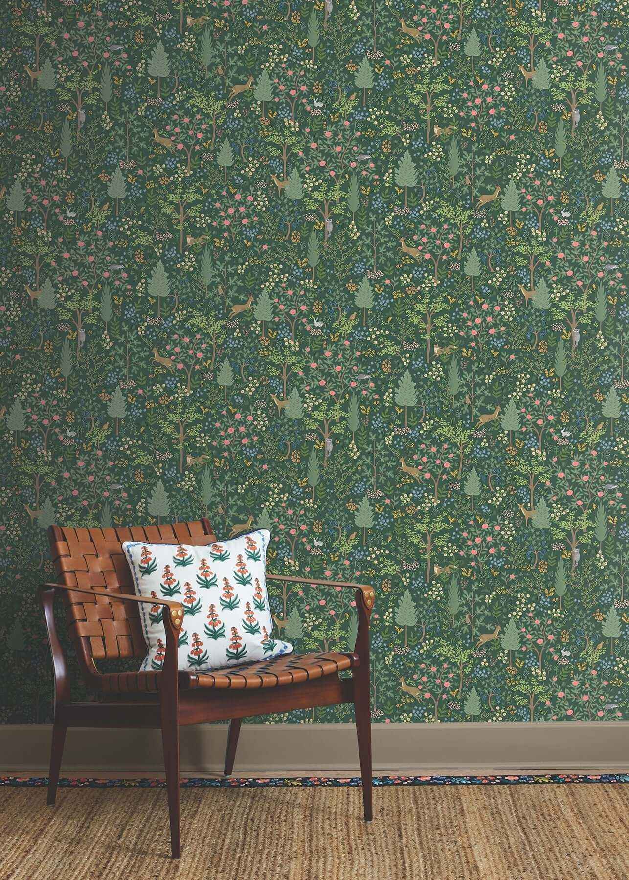 Woodland Emerald Peel & Stick Wallpaper - York Wallcoverings - PSW1548RL - York Wallcoverings Wallpaper