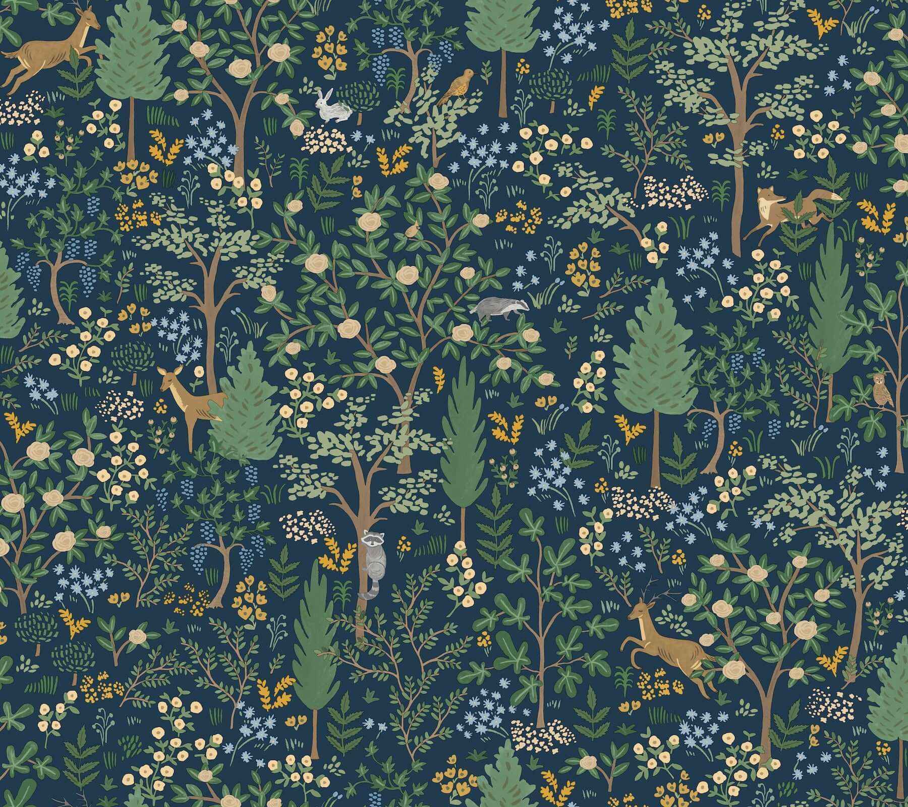 Woodland Navy Peel & Stick Wallpaper - York Wallcoverings - PSW1547RL - York Wallcoverings Wallpaper