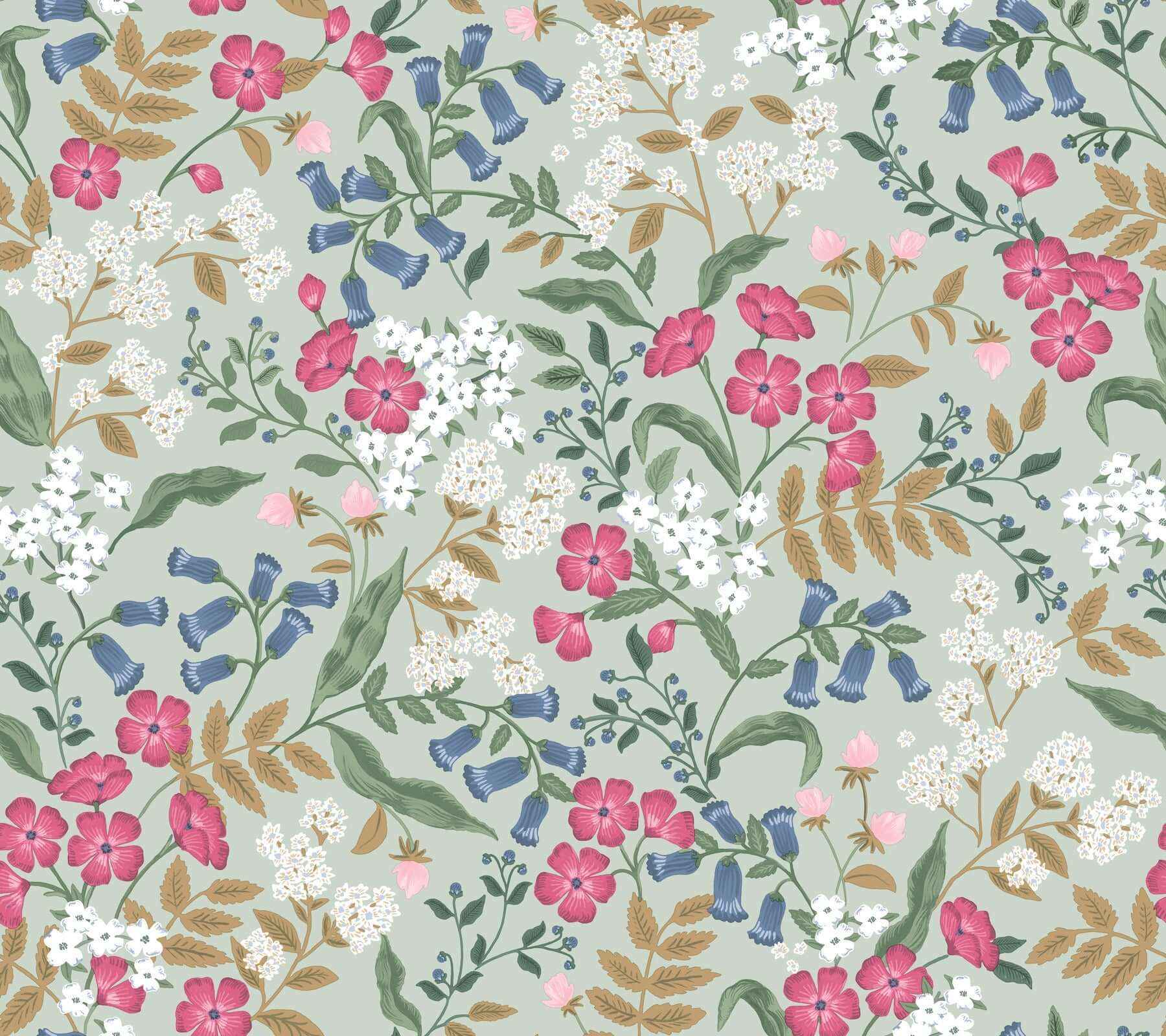 Sweetbrier Mint Peel & Stick Wallpaper - York Wallcoverings - PSW1545RL - York Wallcoverings Wallpaper
