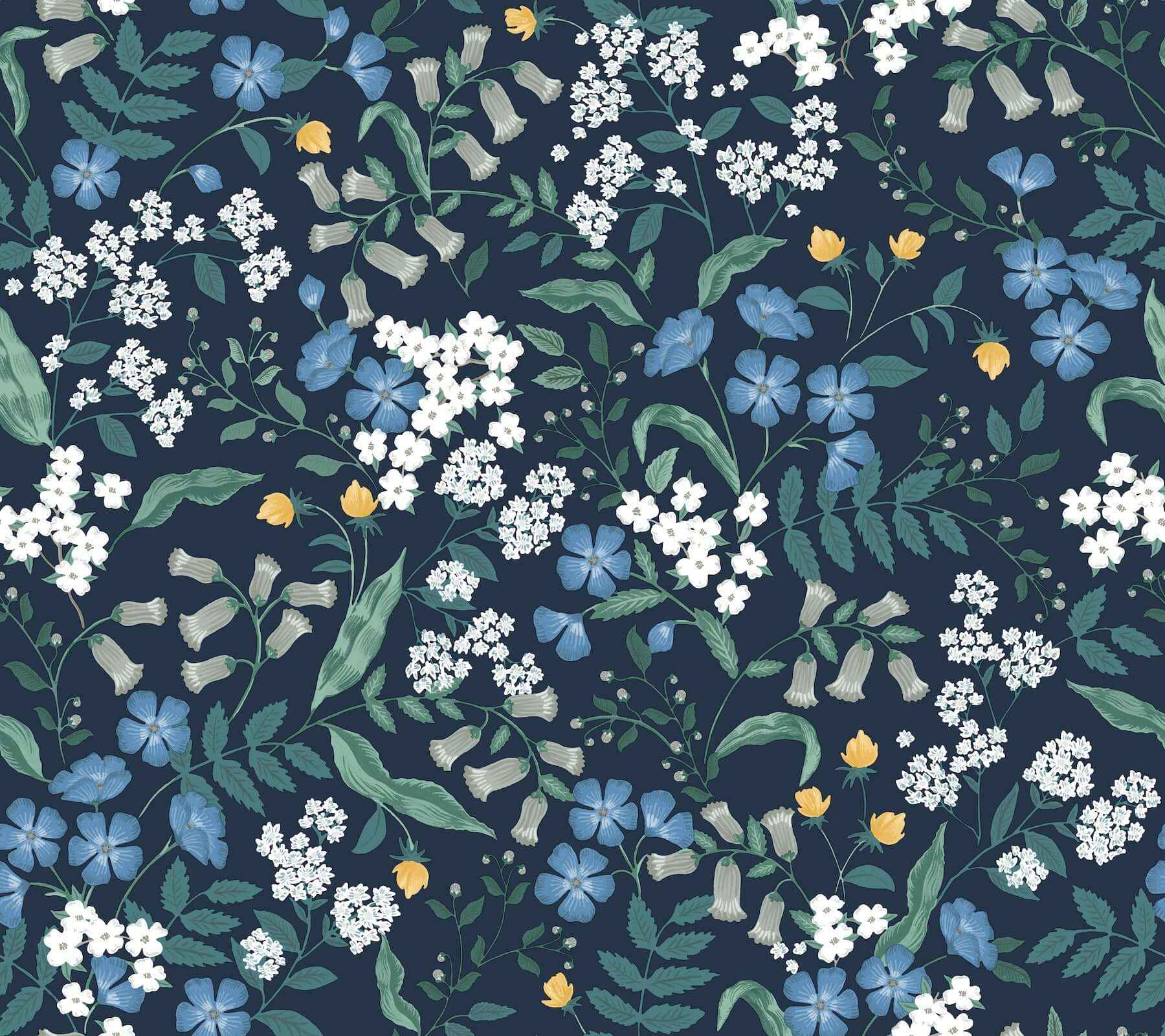Sweetbrier Navy Peel & Stick Wallpaper - York Wallcoverings - PSW1544RL - York Wallcoverings Wallpaper