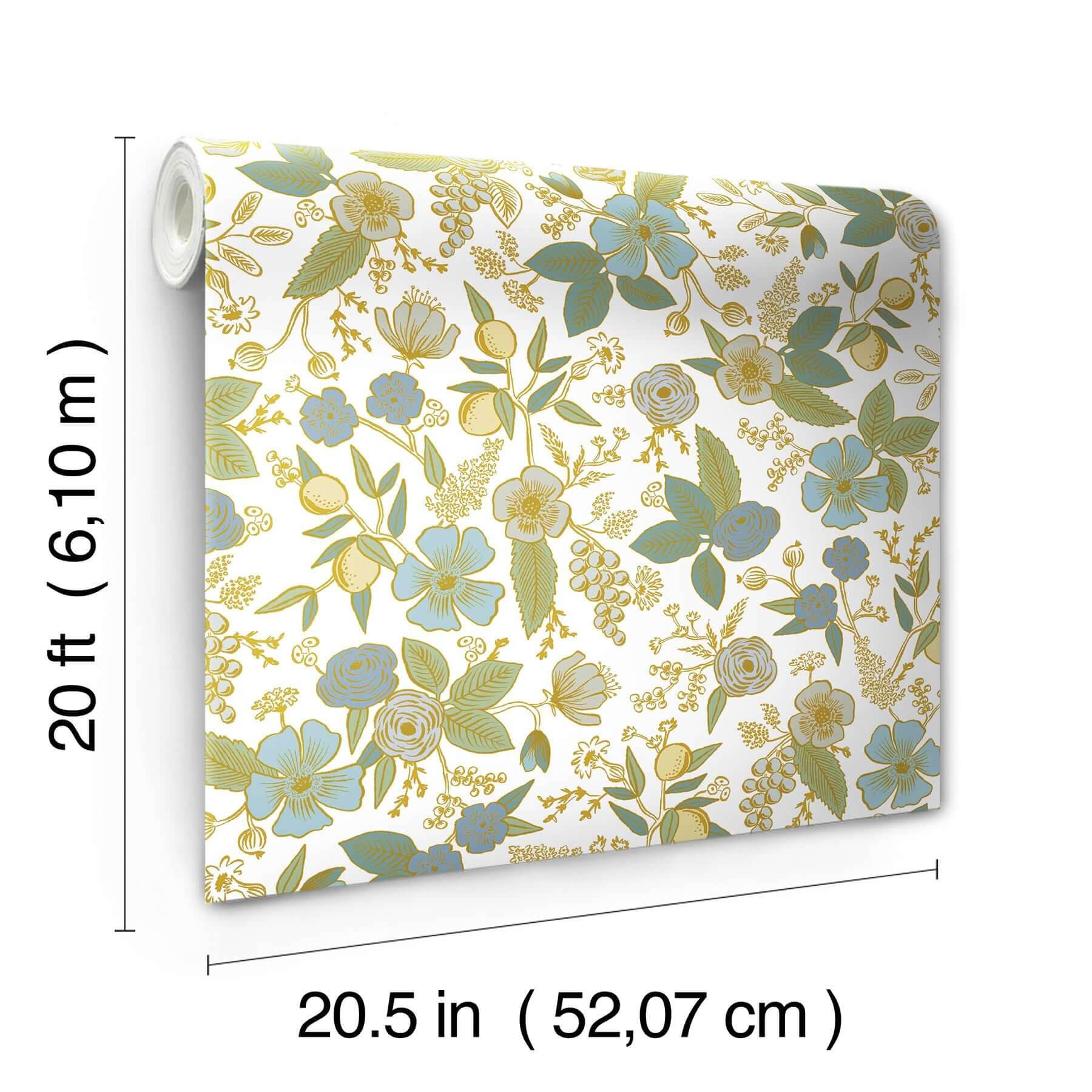 colette-peel-stick-wallpaper-blue-multi-york-wallcoverings-psw1535rl - York Wallcoverings Wallpaper