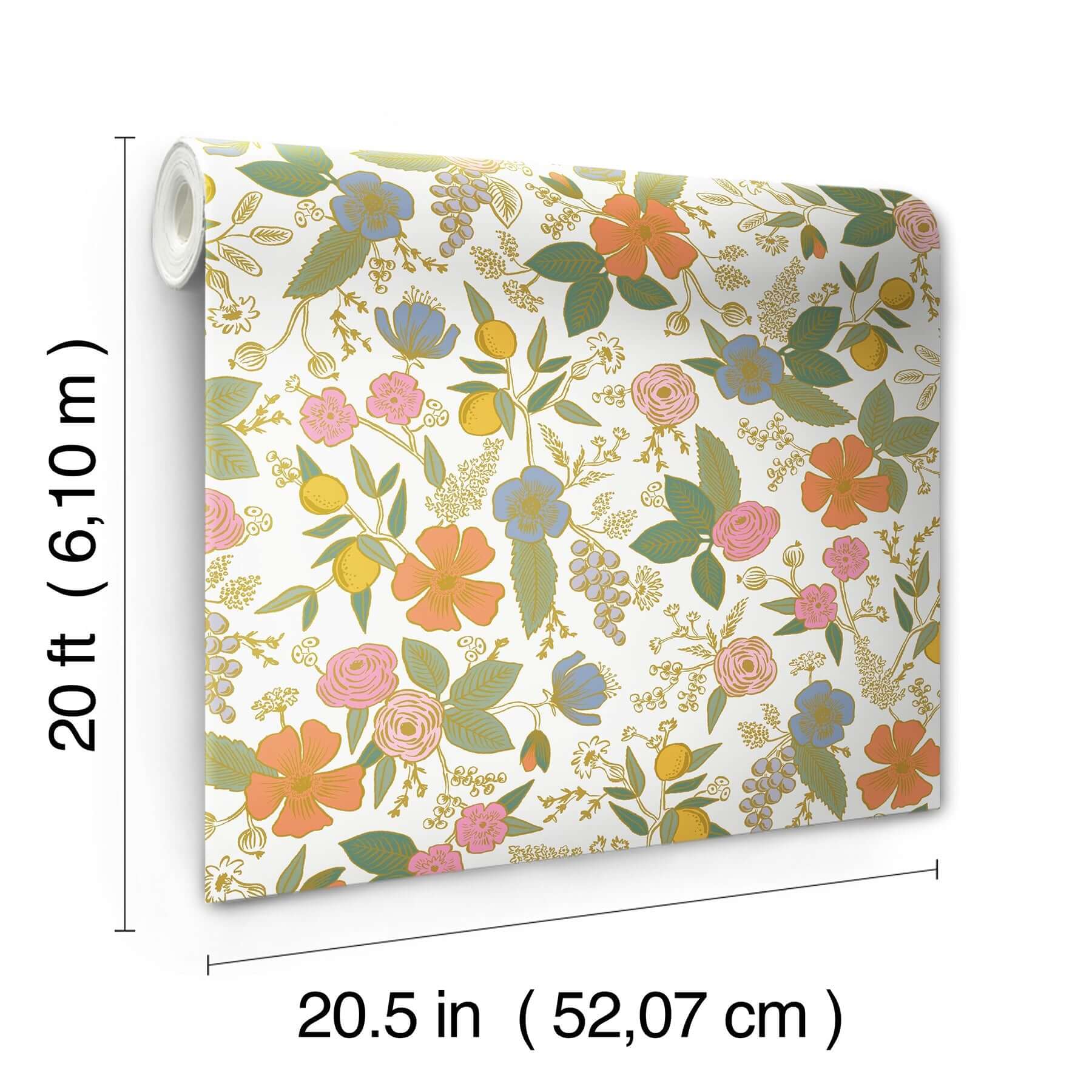 colette-peel-stick-wallpaper-rose-multi-york-wallcoverings-psw1533rl - York Wallcoverings Wallpaper