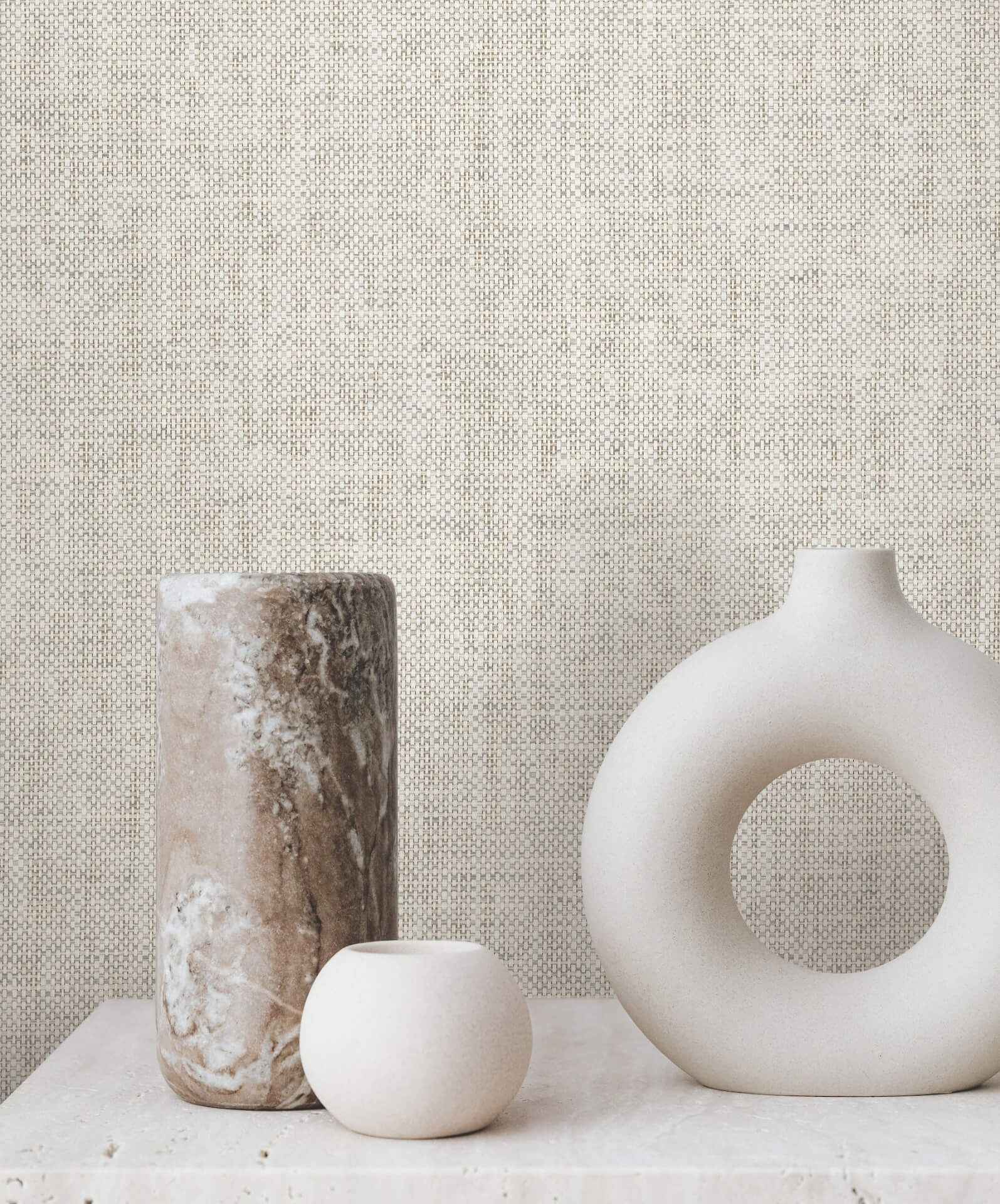 Kami Paperweave Smoke Wallpaper - York Wallcoverings - GV0182LM - York Wallcoverings Wallpaper