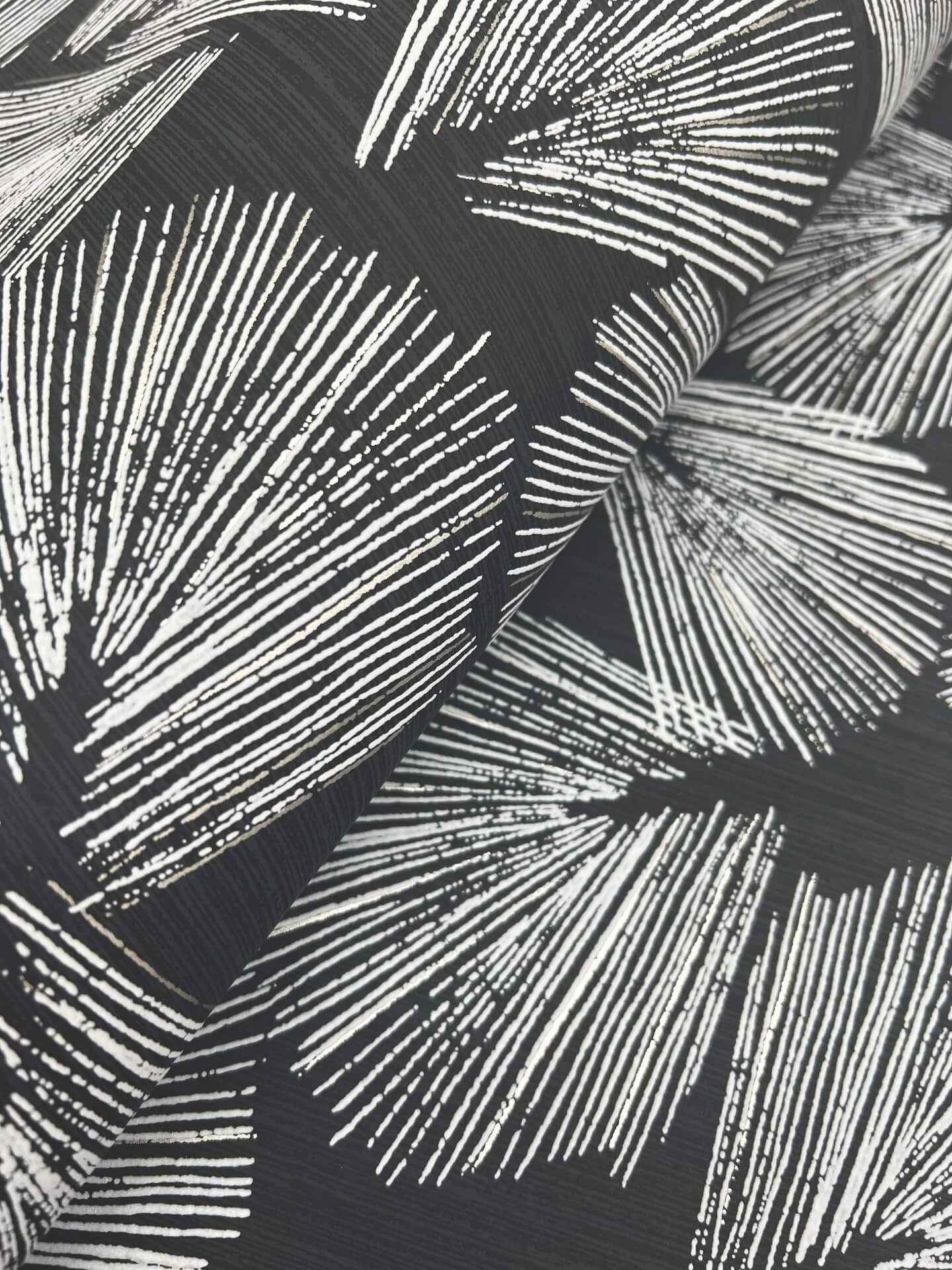 Elora Leaf Black Wallpaper - York Wallcoverings - LM5351 - York Wallcoverings Wallpaper