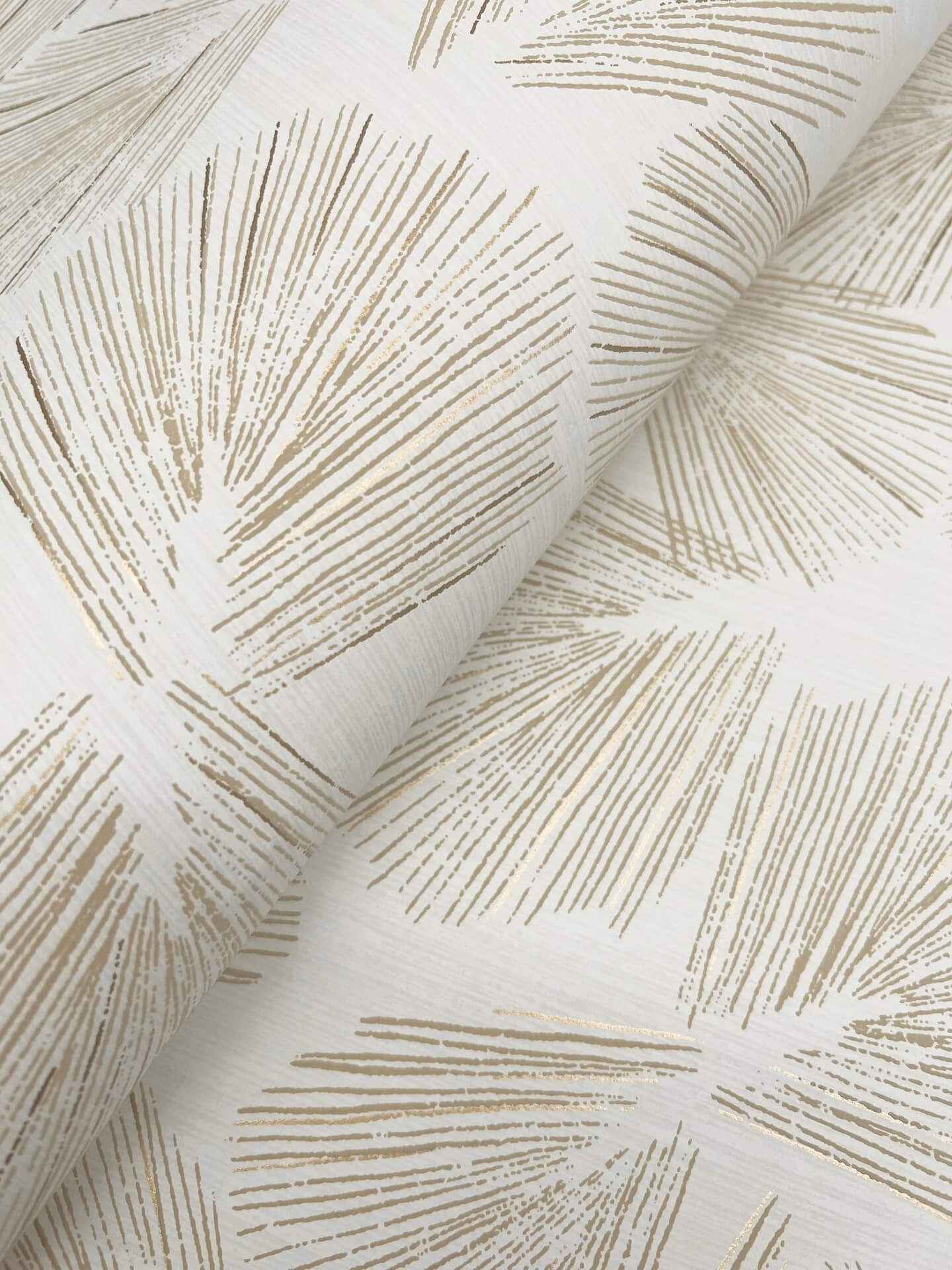 Elora Leaf Gold Wallpaper - York Wallcoverings - LM5353 - York Wallcoverings Wallpaper