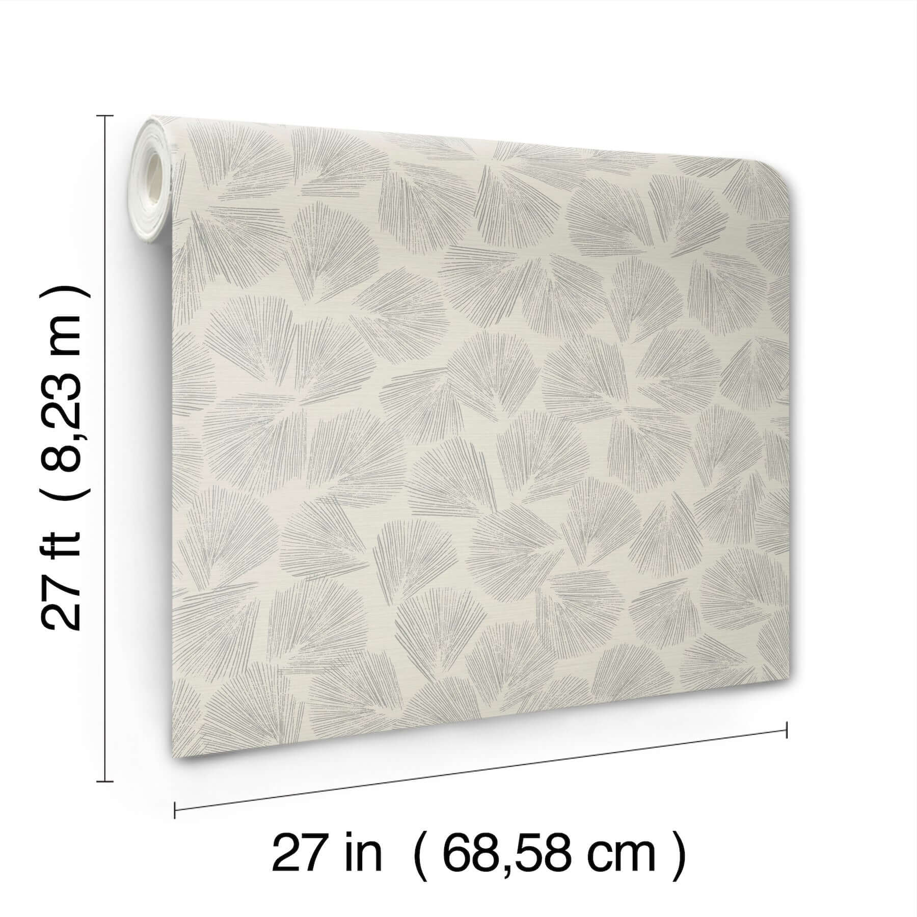 elora-leaf-grey-wallpaper-york-wallcoverings-lm5355 - York Wallcoverings Wallpaper