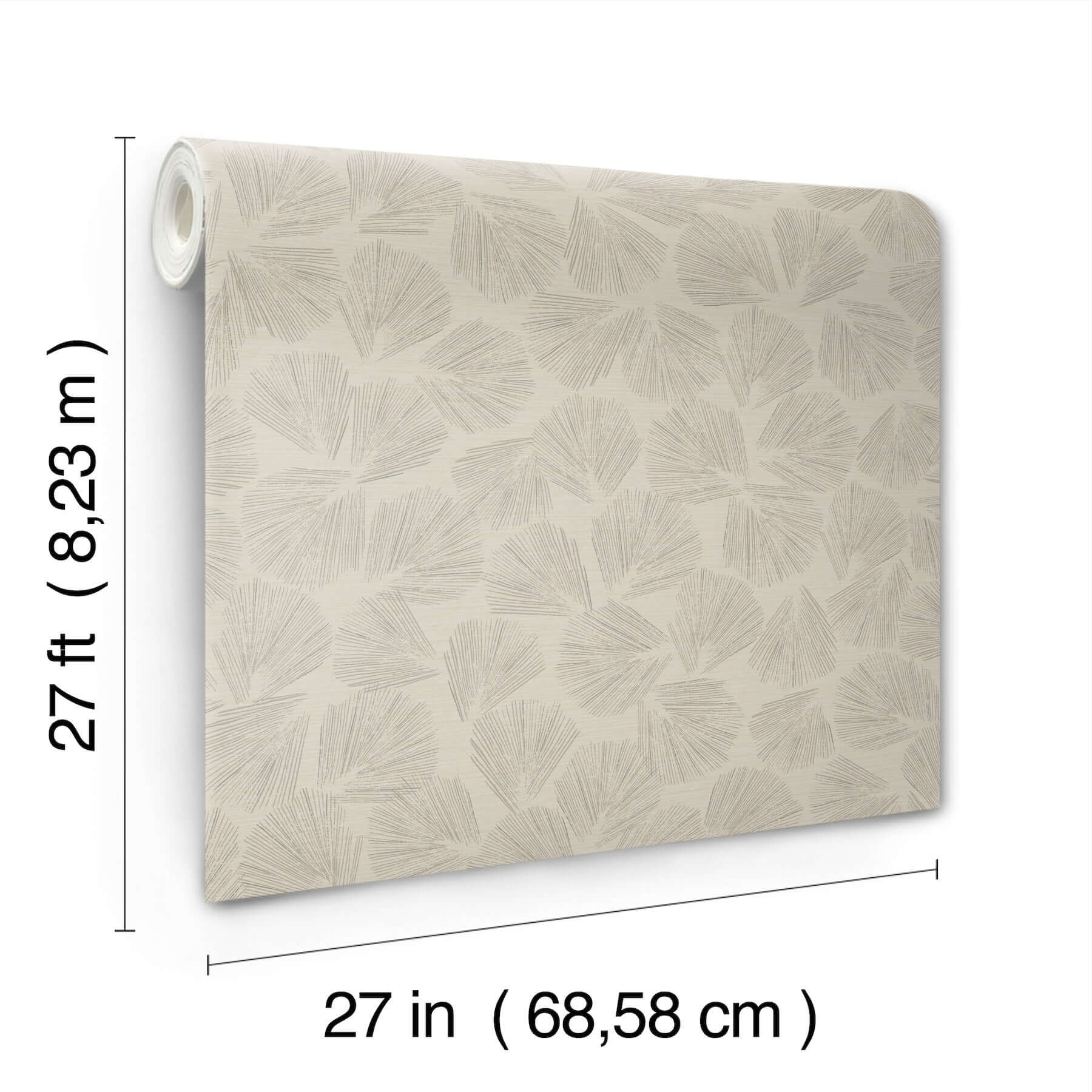 elora-leaf-taupe-wallpaper-york-wallcoverings-lm5354 - York Wallcoverings Wallpaper