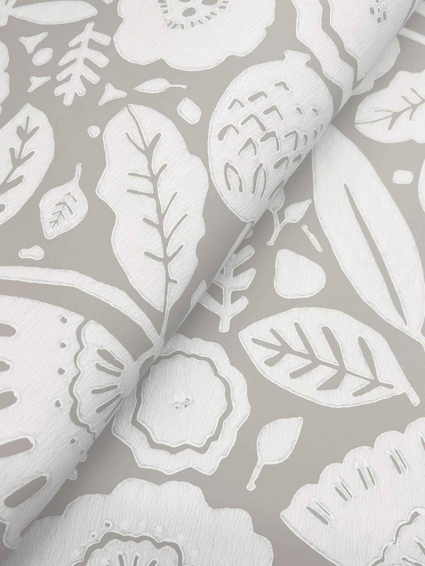 Camille Blossom Grey Wallpaper - York Wallcoverings - LM5393 - York Wallcoverings Wallpaper
