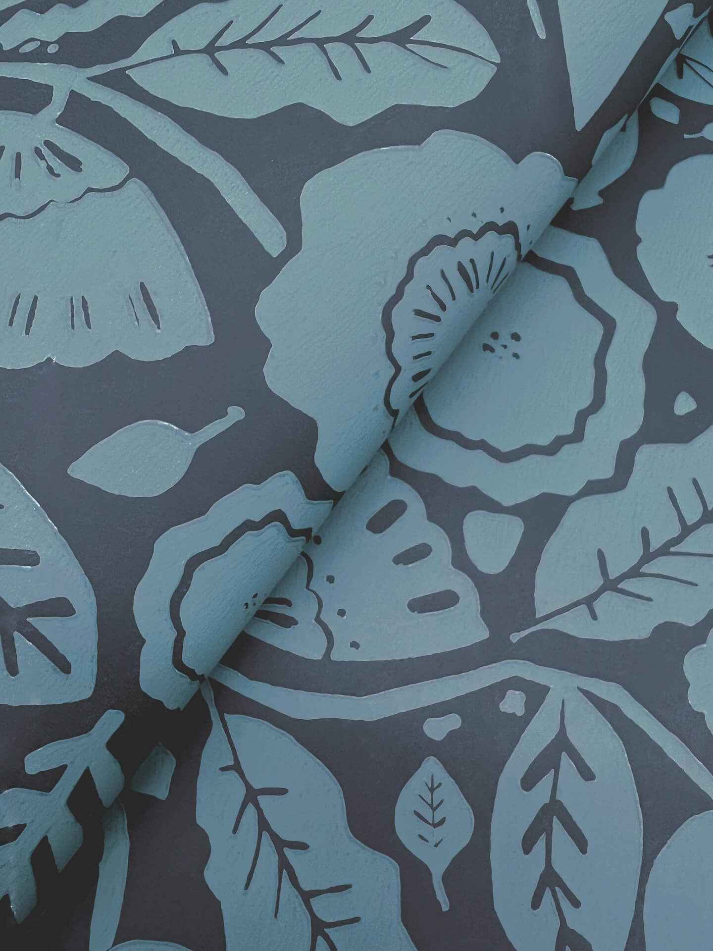 Camille Blossom Indigo Wallpaper - York Wallcoverings - LM5396 - York Wallcoverings Wallpaper