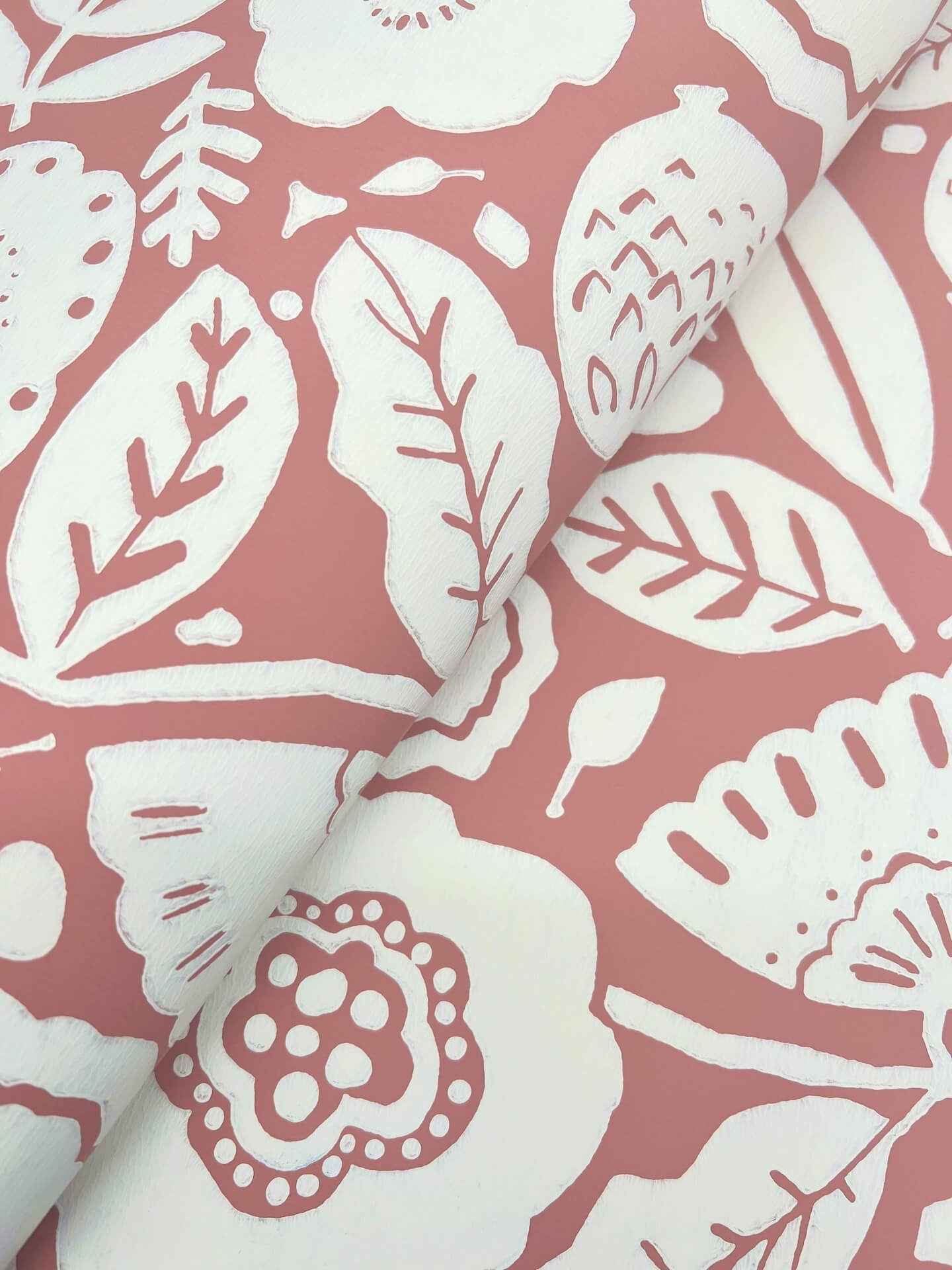 Camille Blossom Vintage Rose Wallpaper - York Wallcoverings - LM5391 - York Wallcoverings Wallpaper