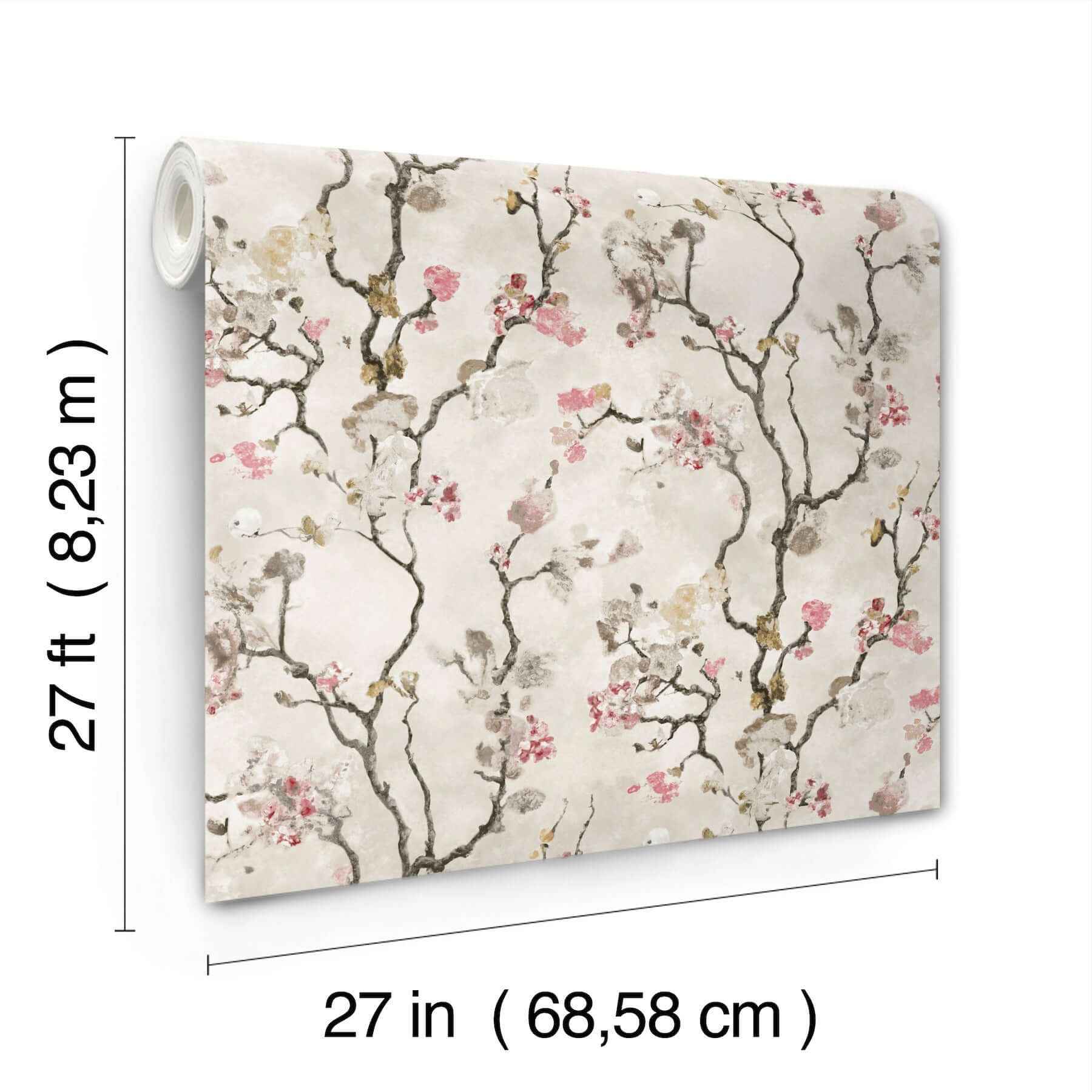 Avril Chinoiserie Rose Wallpaper - York Wallcoverings - LM5411 - York Wallcoverings Wallpaper