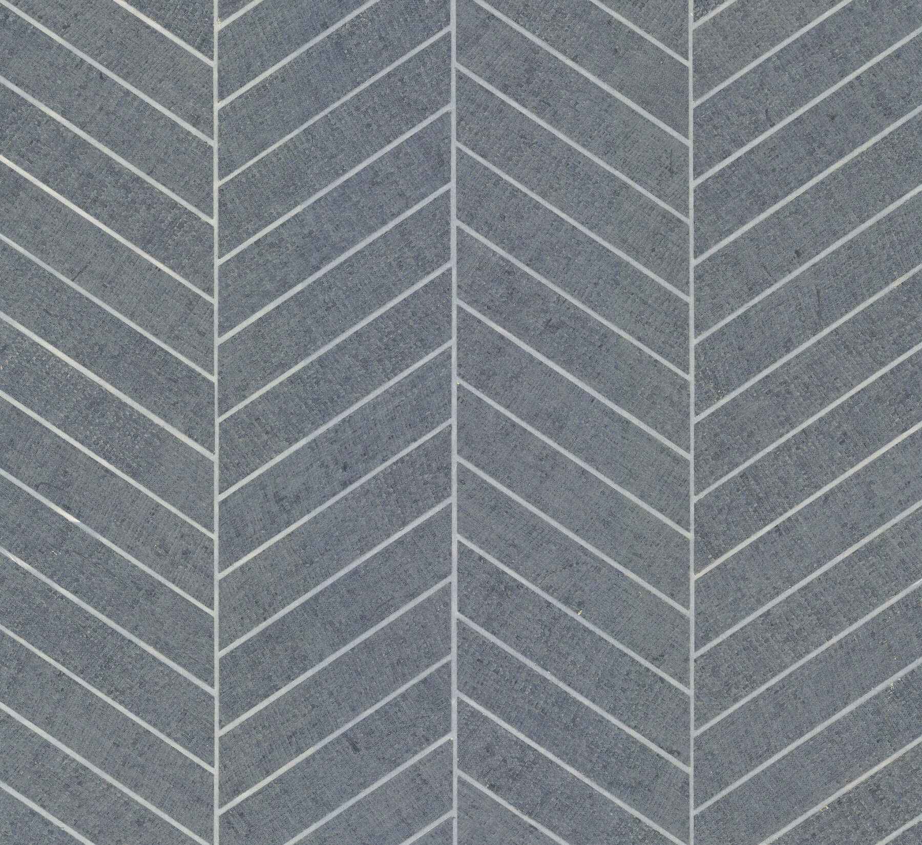 Atelier Herringbone Steel Blue Wallpaper - York Wallcoverings - HO2107GV - York Wallcoverings Wallpaper