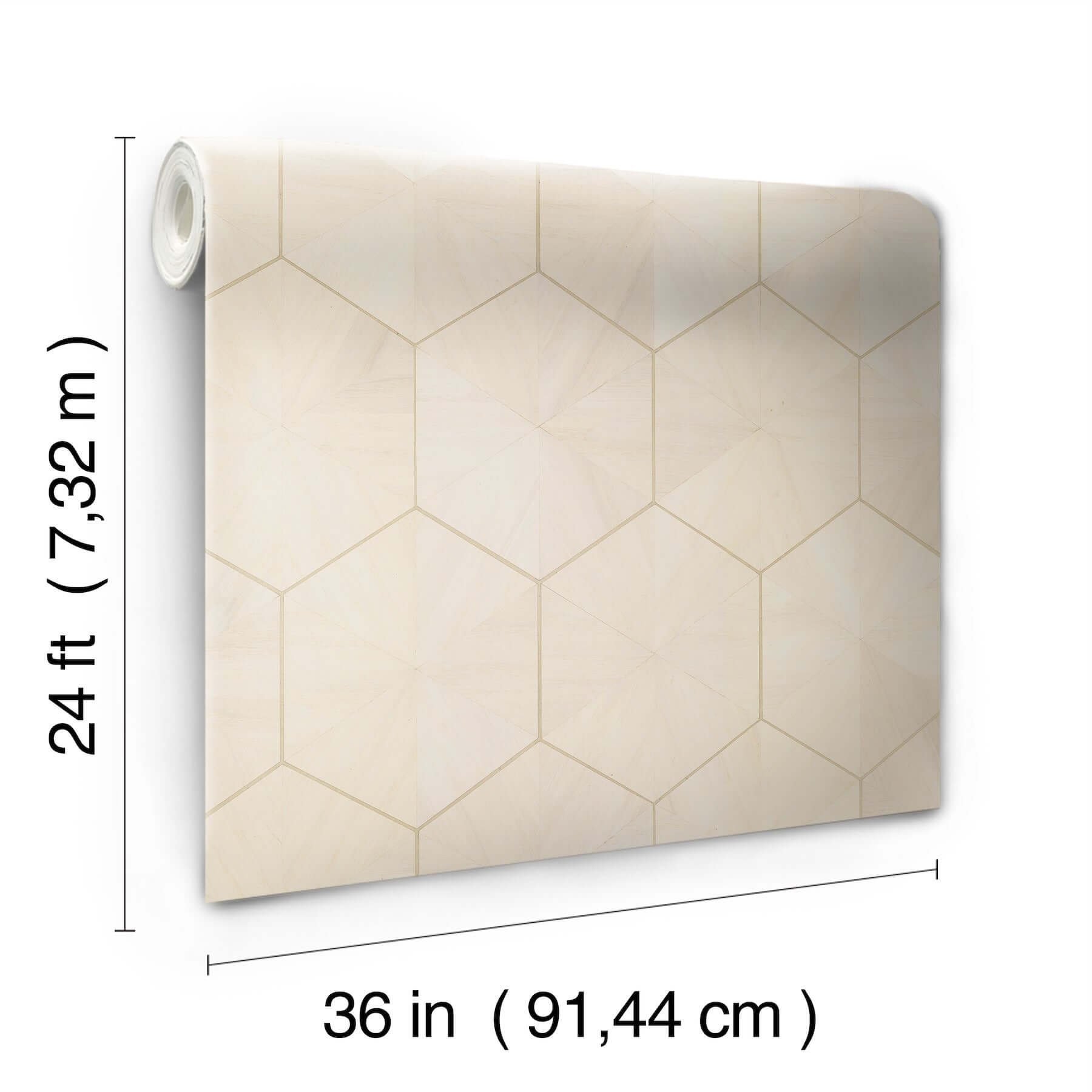hexagram-wood-veneer-ivory-wallpaper-york-wallcoverings-ho2101gv - York Wallcoverings Wallpaper