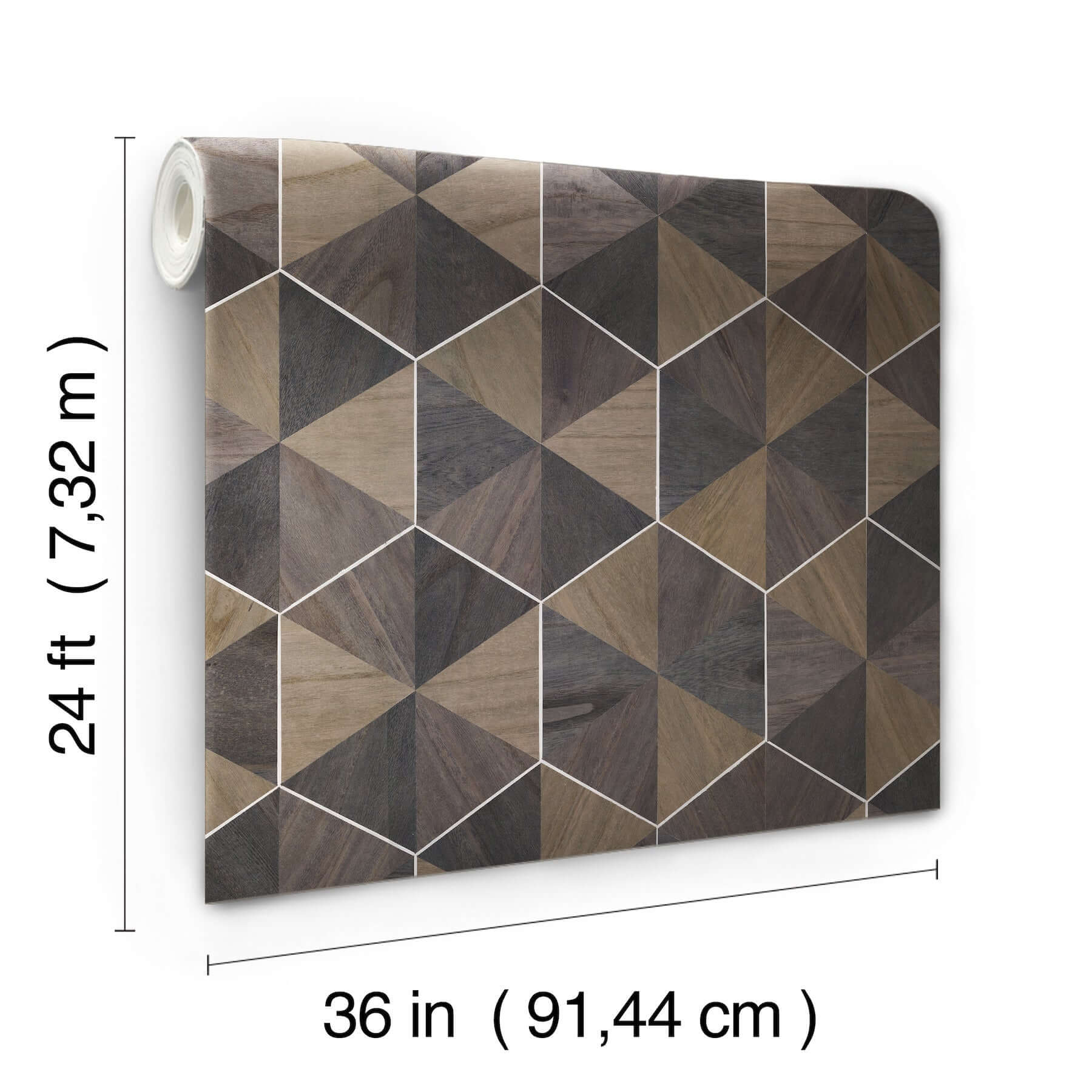 hexagram-wood-veneer-smoke-wallpaper-york-wallcoverings-ho2103gv - York Wallcoverings Wallpaper