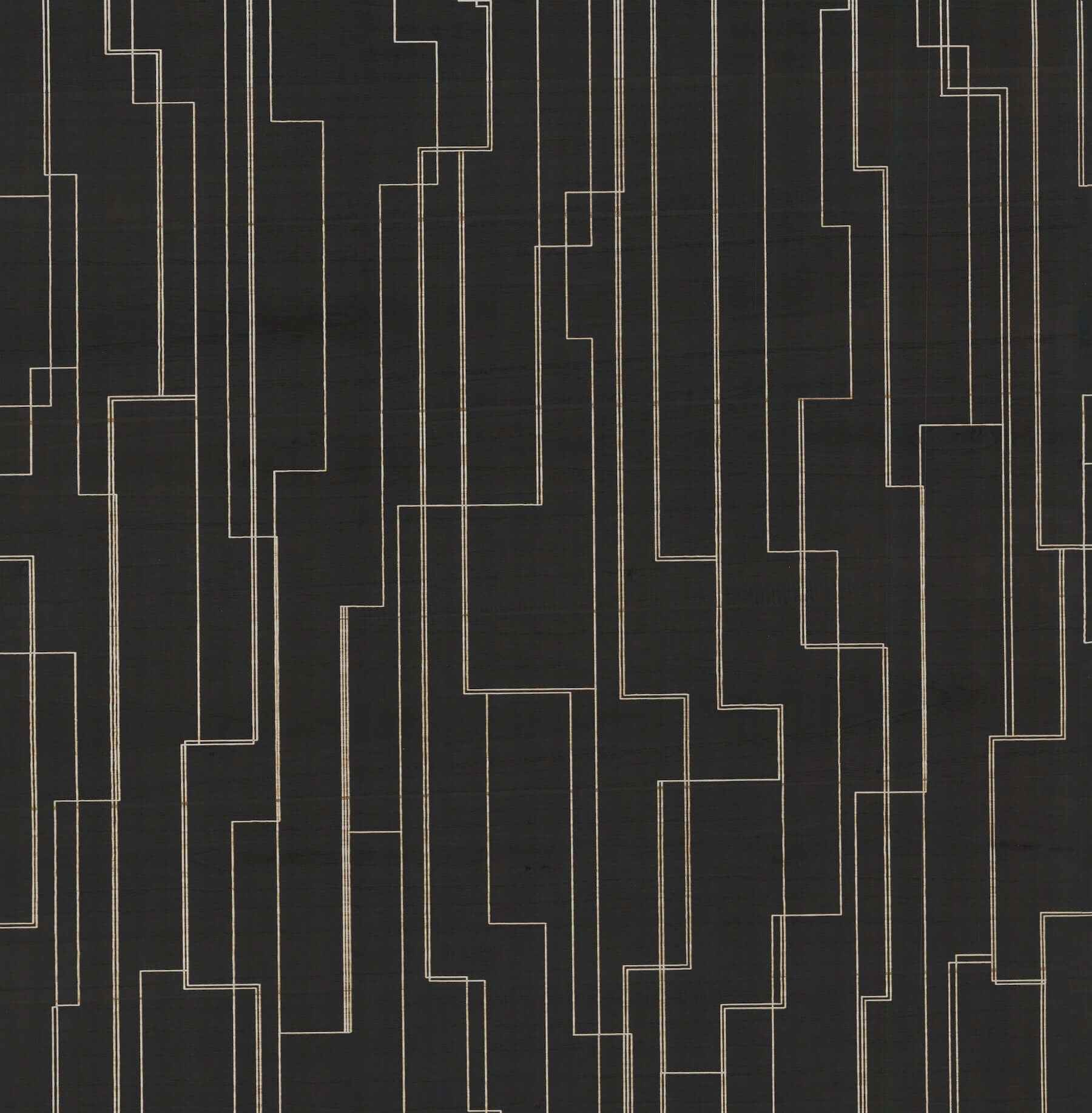 Inlay Line Black Wallpaper - York Wallcoverings - GV0256 - York Wallcoverings Wallpaper