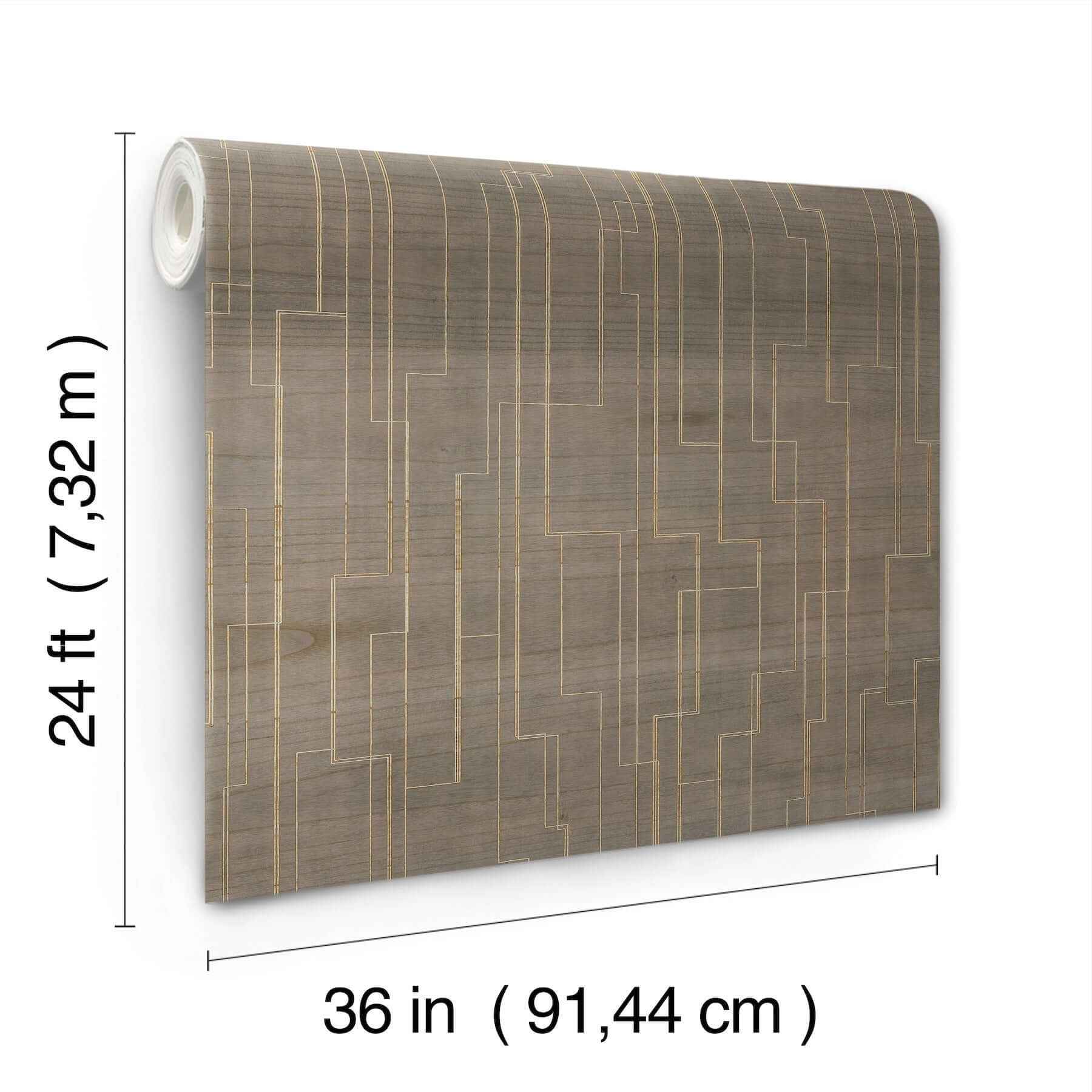 Inlay Line Mink Wallpaper - York Wallcoverings - GV0259 - York Wallcoverings Wallpaper