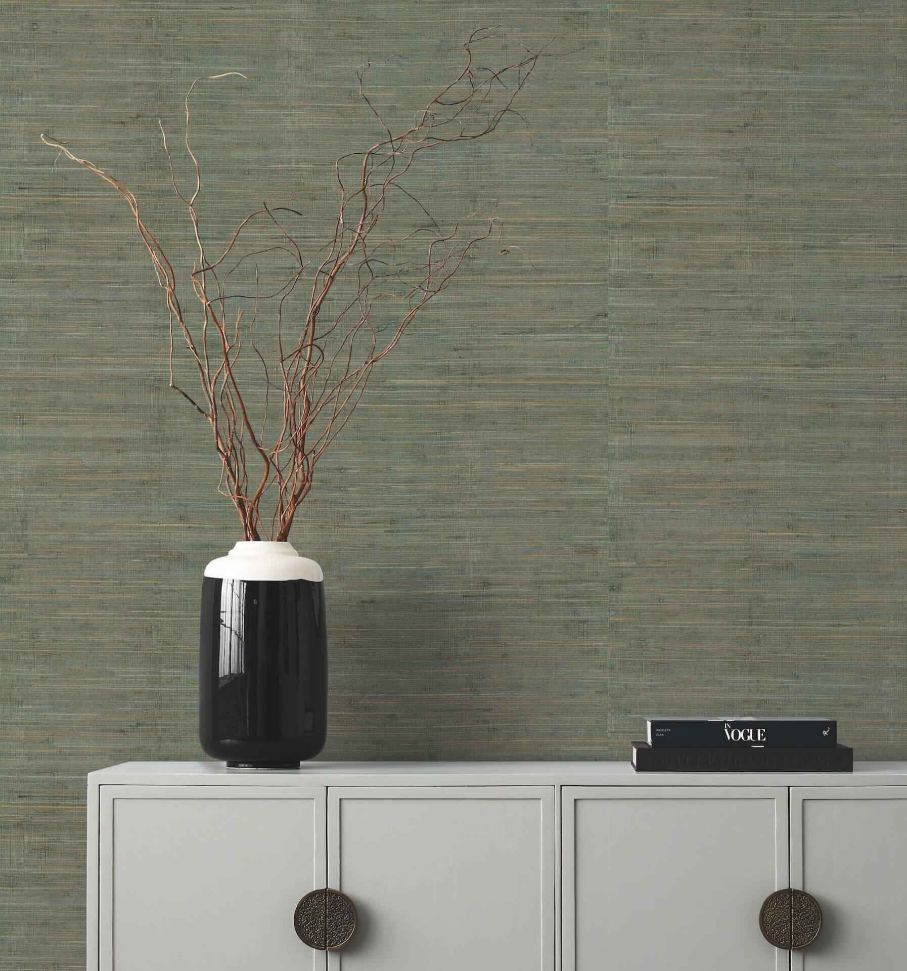 Knotted Grass Spruce Wallpaper - York Wallcoverings - GV0232 - York Wallcoverings Wallpaper