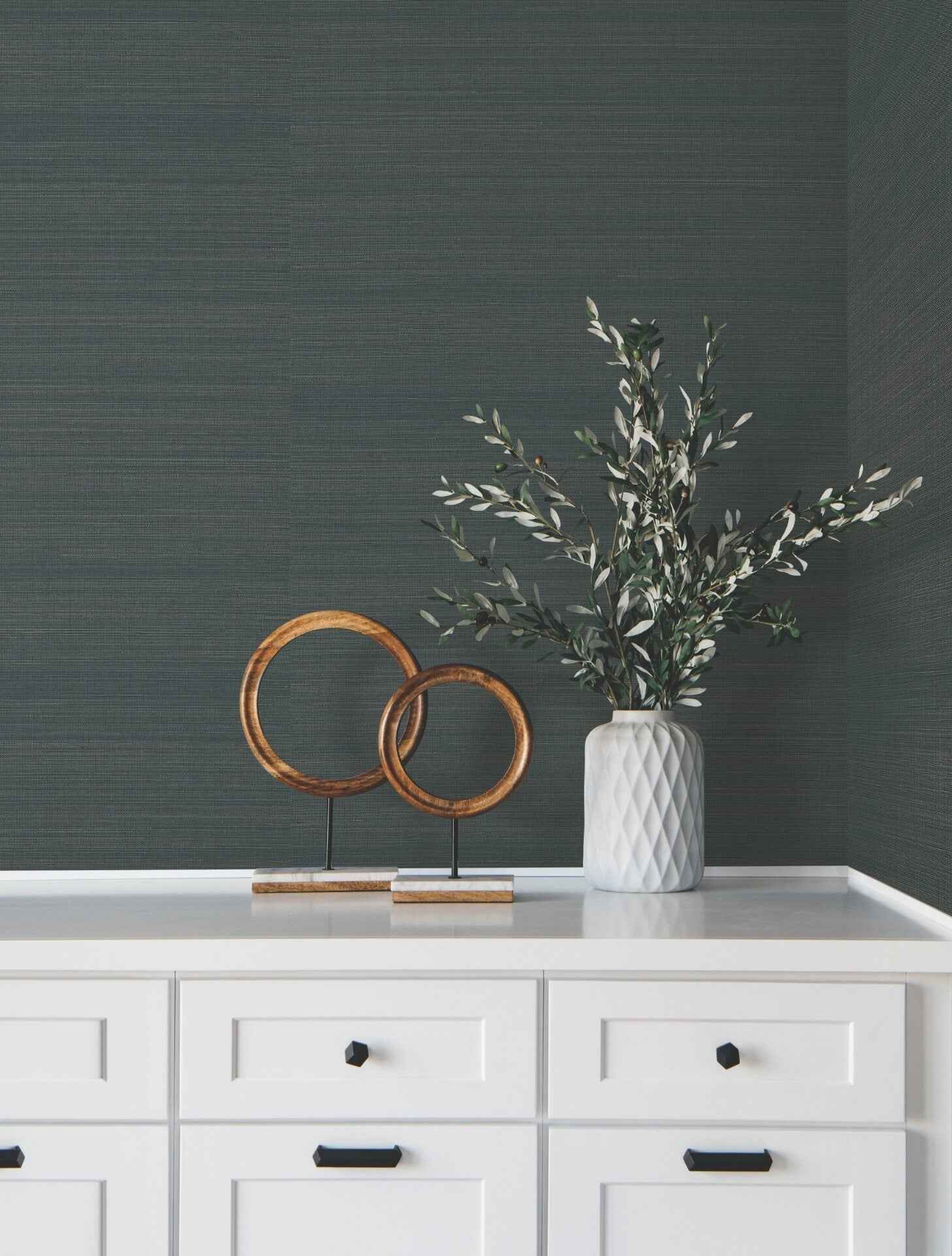 Modern Abaca Peacock Wallpaper - York Wallcoverings - GV0271 - York Wallcoverings Wallpaper