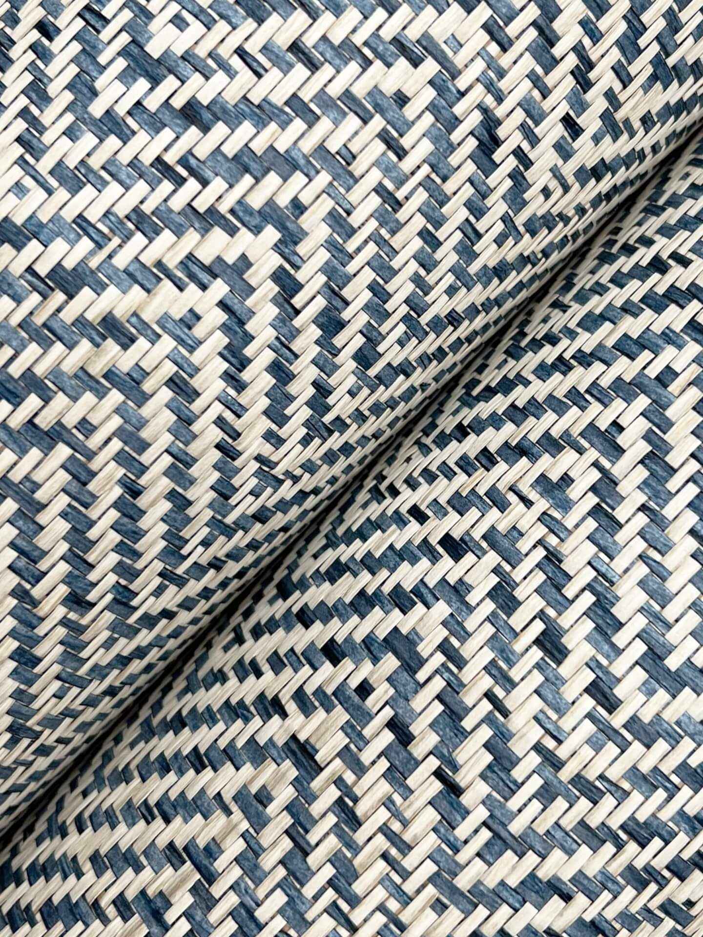 Tailored Weave Blue Wallpaper - York Wallcoverings - GV0196 - York Wallcoverings Wallpaper
