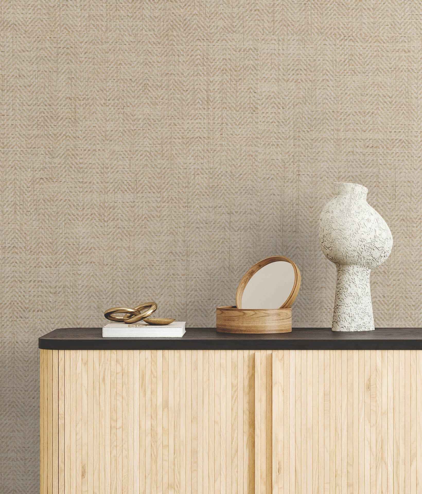 Tailored Weave Camel Wallpaper - York Wallcoverings - GV0193 - York Wallcoverings Wallpaper