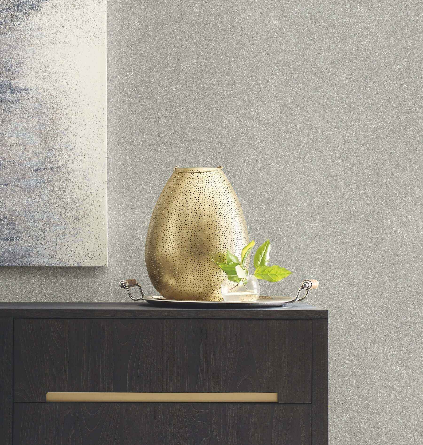 Terra Mica Silver Wallpaper - York Wallcoverings - GR1013 - York Wallcoverings Wallpaper
