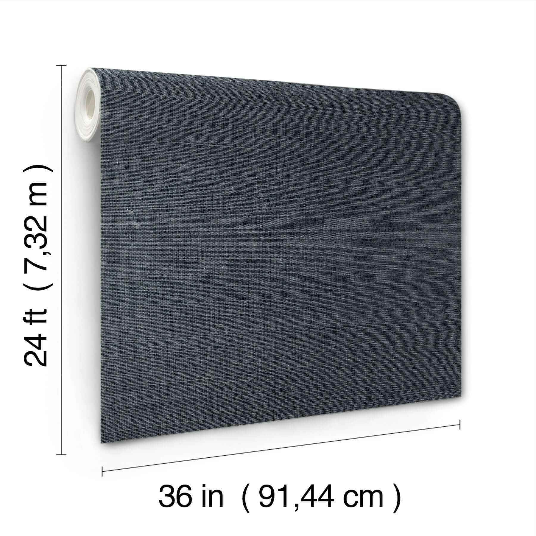 Maguey Sisal Gunmetal Wallpaper - York Wallcoverings - GV0172NW - York Wallcoverings Wallpaper