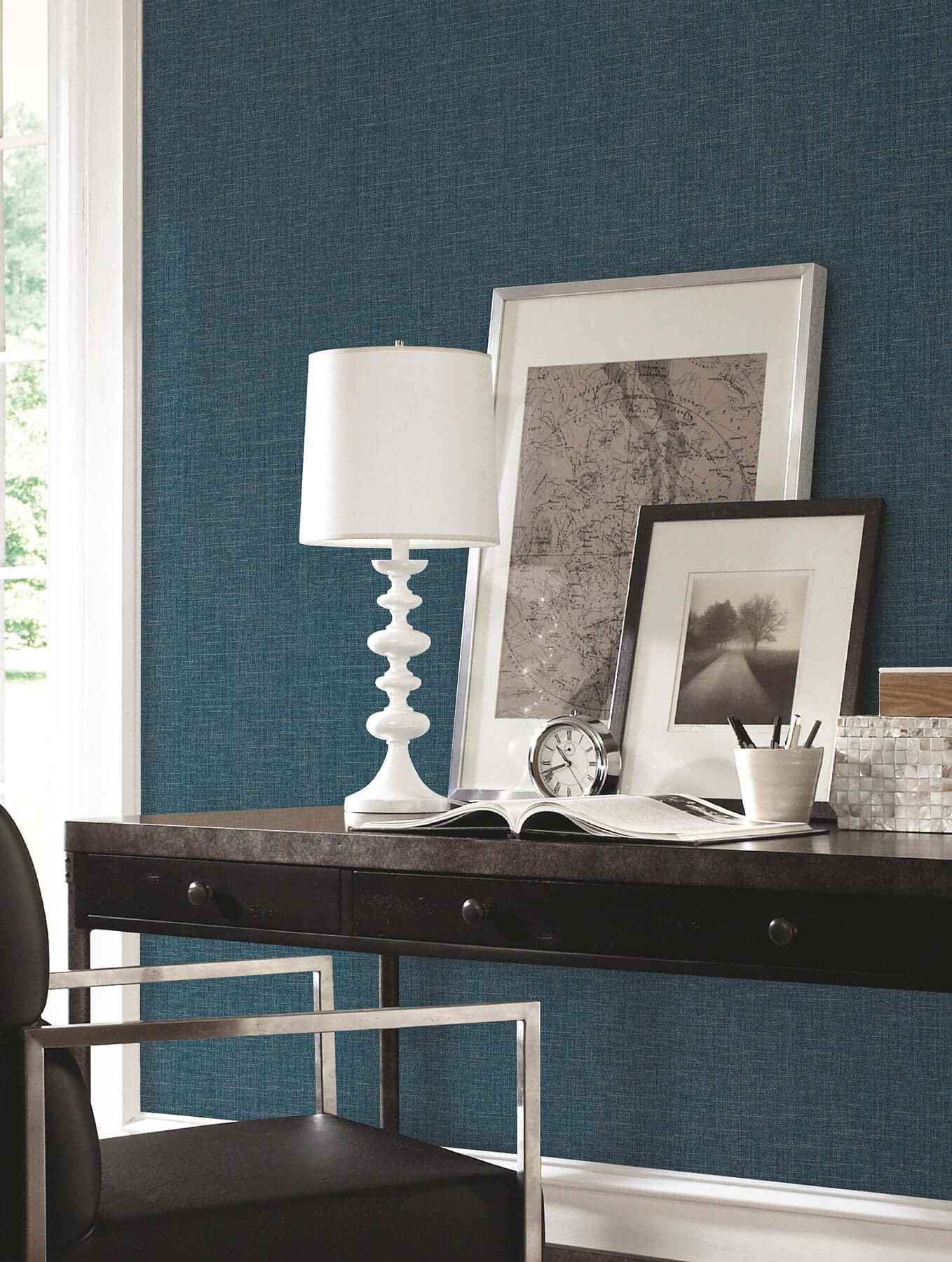 Berwick Indigo Wallpaper - York Wallcoverings - UD2500N - York Wallcoverings Wallpaper