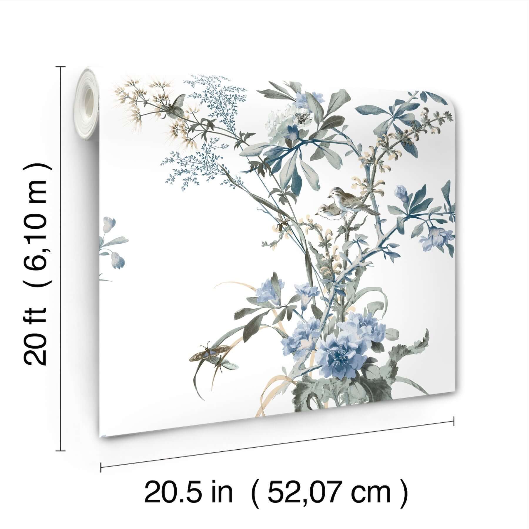wild-flowers-jade-peel-stick-wallpaper-york-wallcoverings-psw1367rl - York Wallcoverings Wallpaper