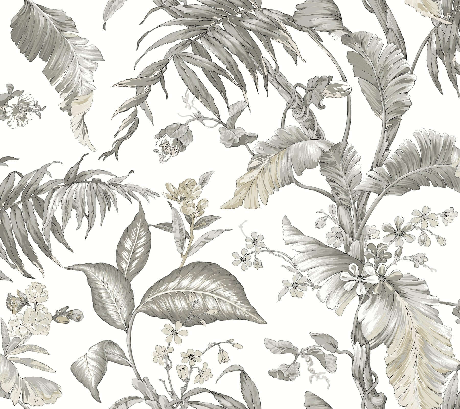 fiji-garden-white-peel-stick-wallpaper-york-wallcoverings-psw1371rl - York Wallcoverings Wallpaper
