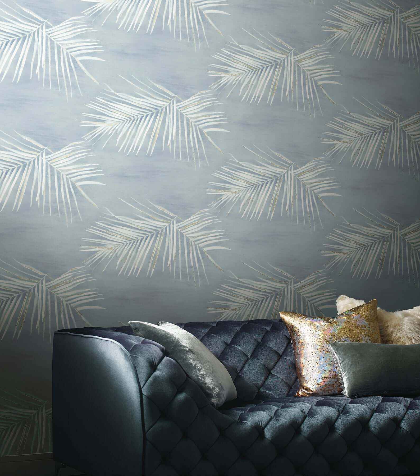 Endless Summer Blue Peel & Stick Wallpaper - York Wallcoverings - PSW1554RL - York Wallcoverings Wallpaper