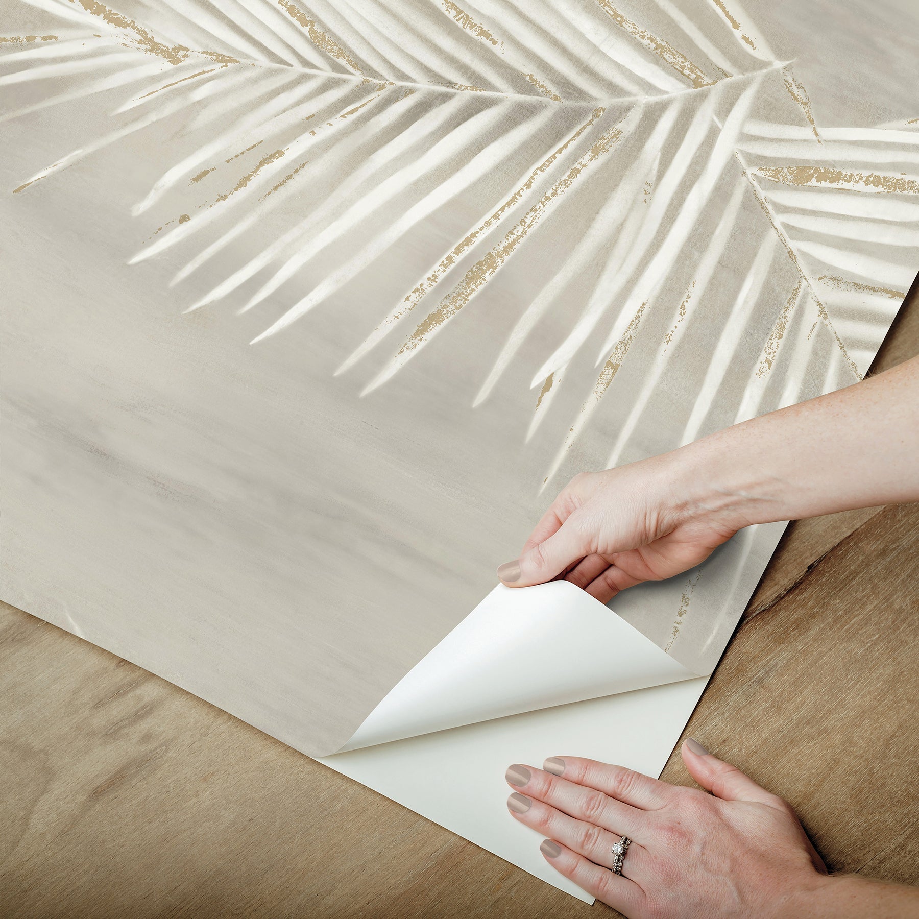 endless-summer-premium-peel-stick-wallpaper-taupe-gold-york-wallcoverings-psw1555rl