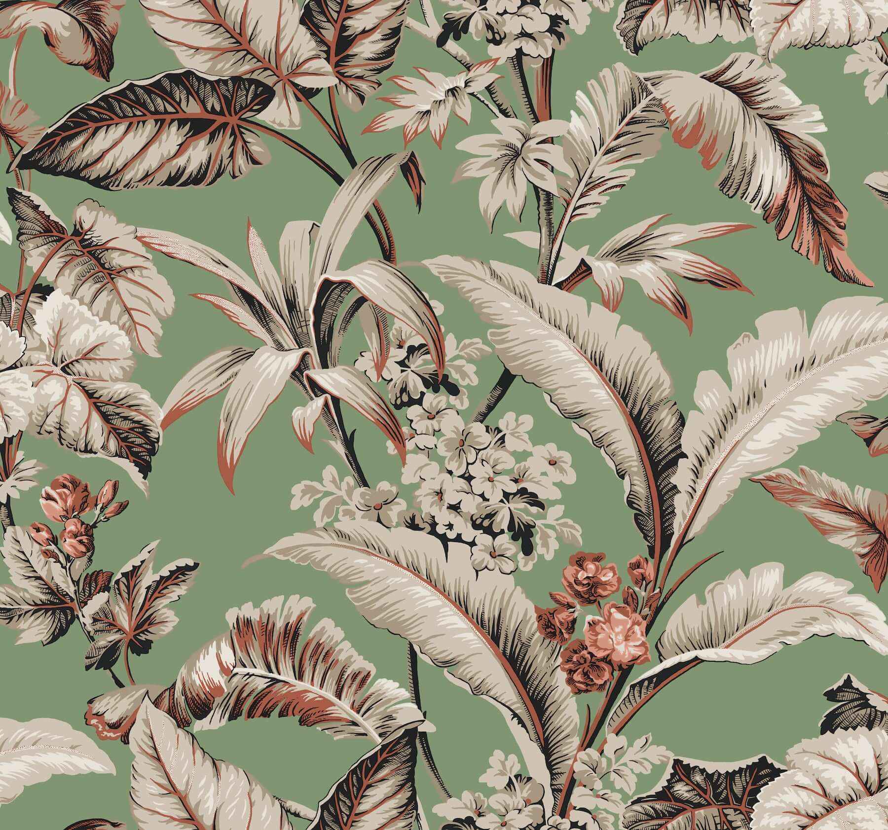 Mystic Isle Green Wallpaper - York Wallcoverings - GT4505 - York Wallcoverings Wallpaper