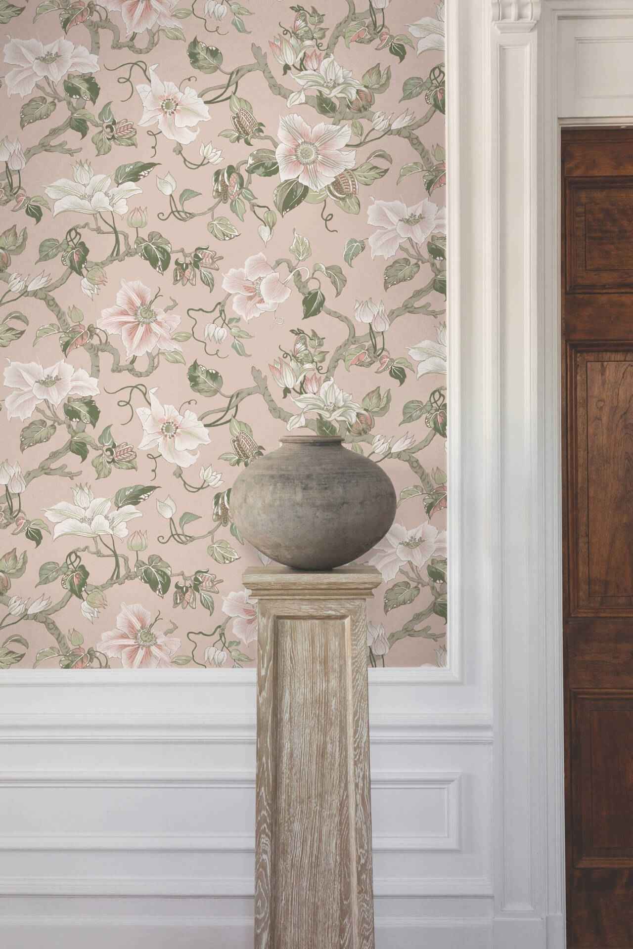 Marguerite Vine Blush Wallpaper - York Wallcoverings - GT4511 - York Wallcoverings Wallpaper