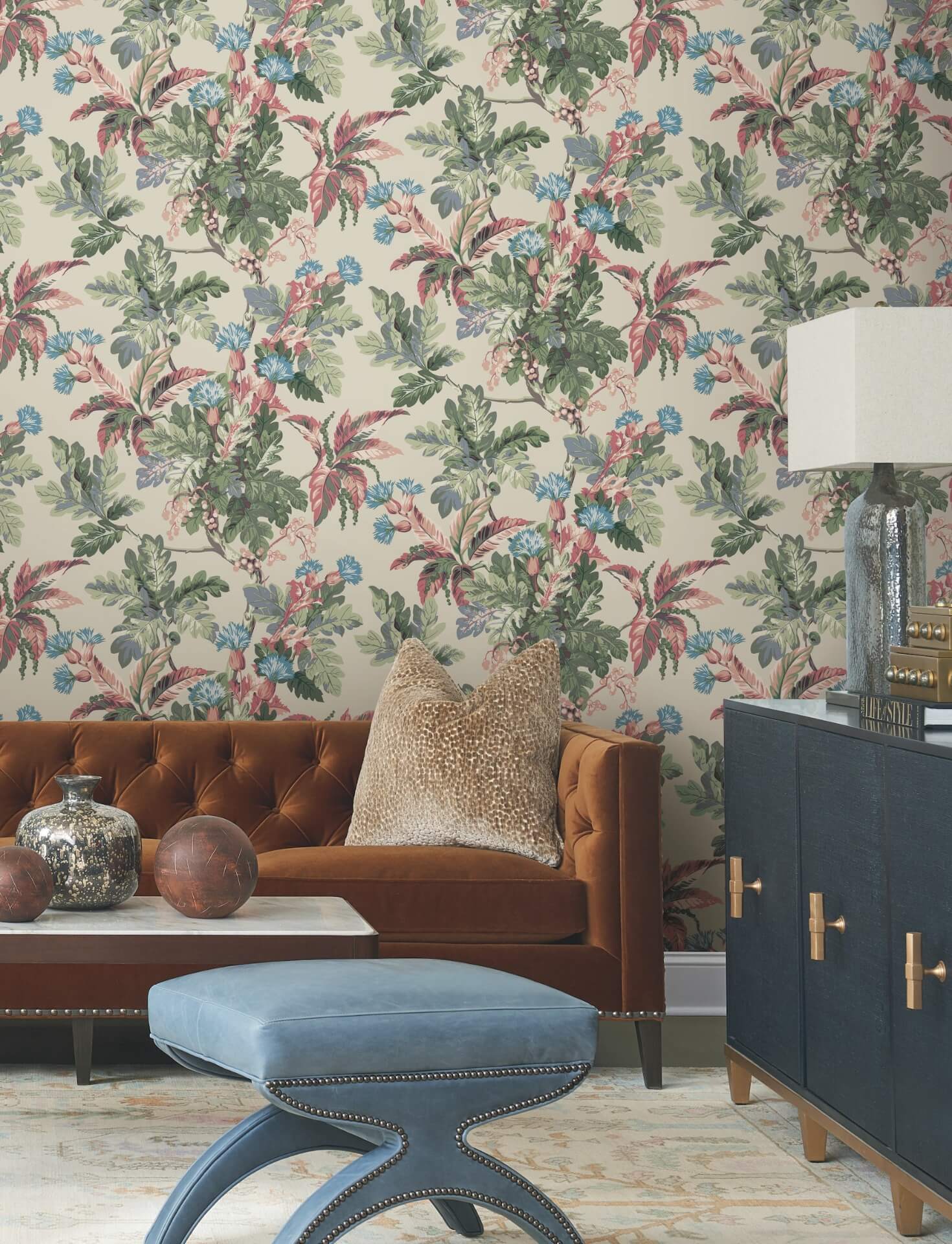 briarwood-taupe-wallpaper-york-wallcoverings-gt4522 - York Wallcoverings Wallpaper