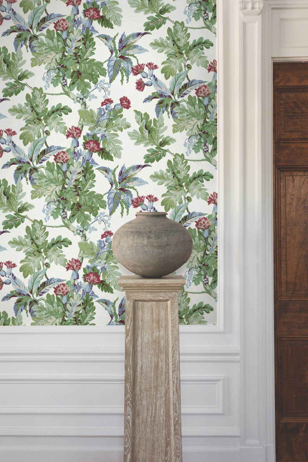 Briarwood White Wallpaper - York Wallcoverings - GT4524 - York Wallcoverings Wallpaper