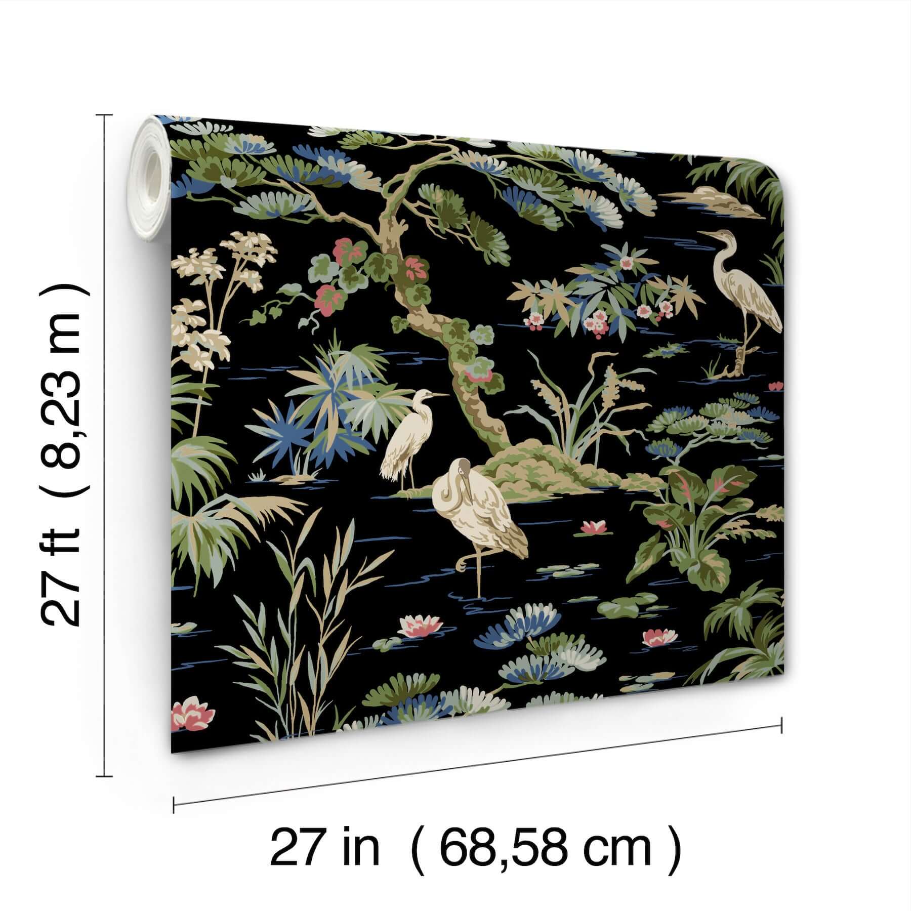 bridgewater-black-wallpaper-york-wallcoverings-gt4535 - York Wallcoverings Wallpaper