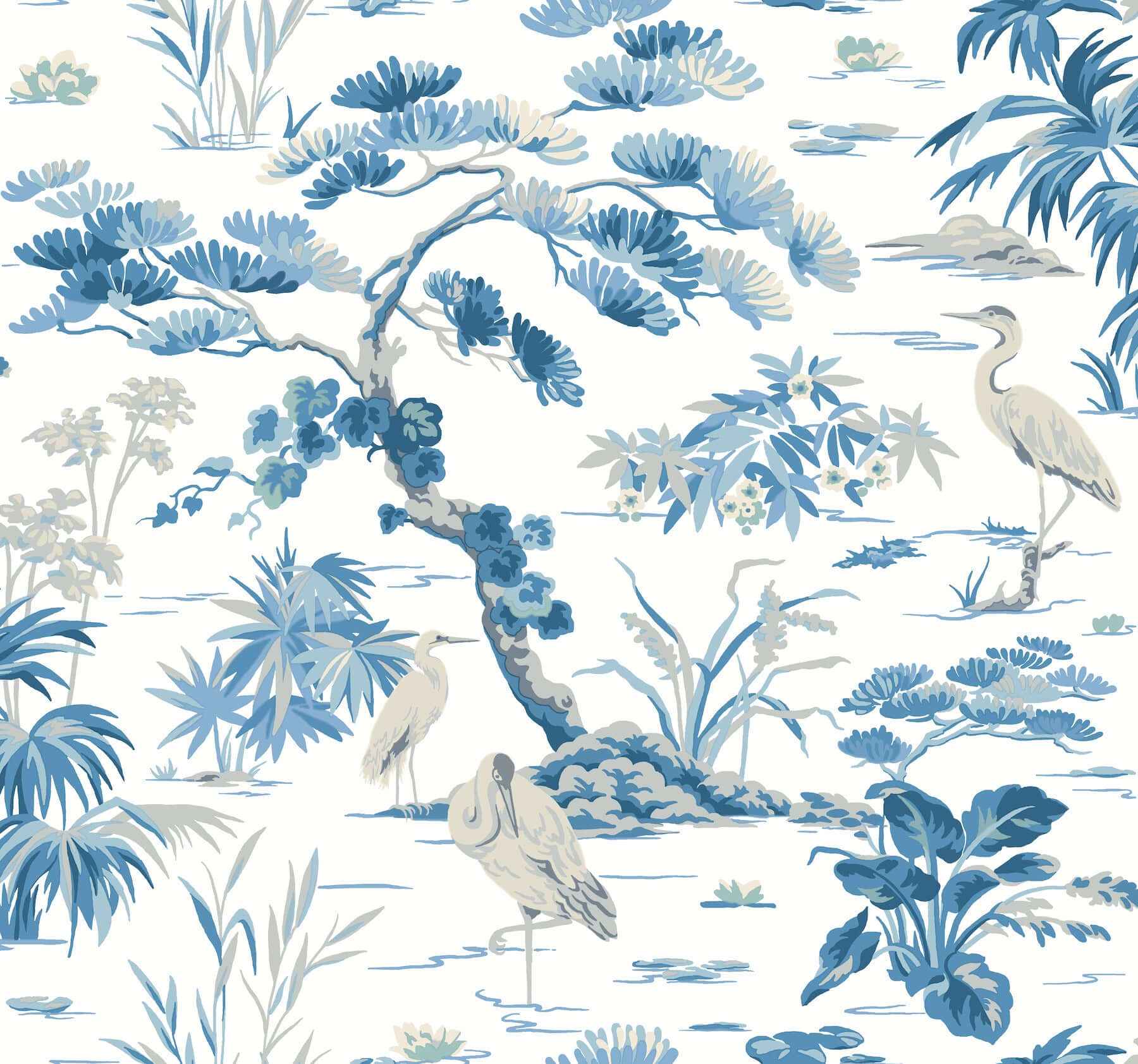 Bridgewater White Wallpaper - York Wallcoverings - GT4533 - York Wallcoverings Wallpaper