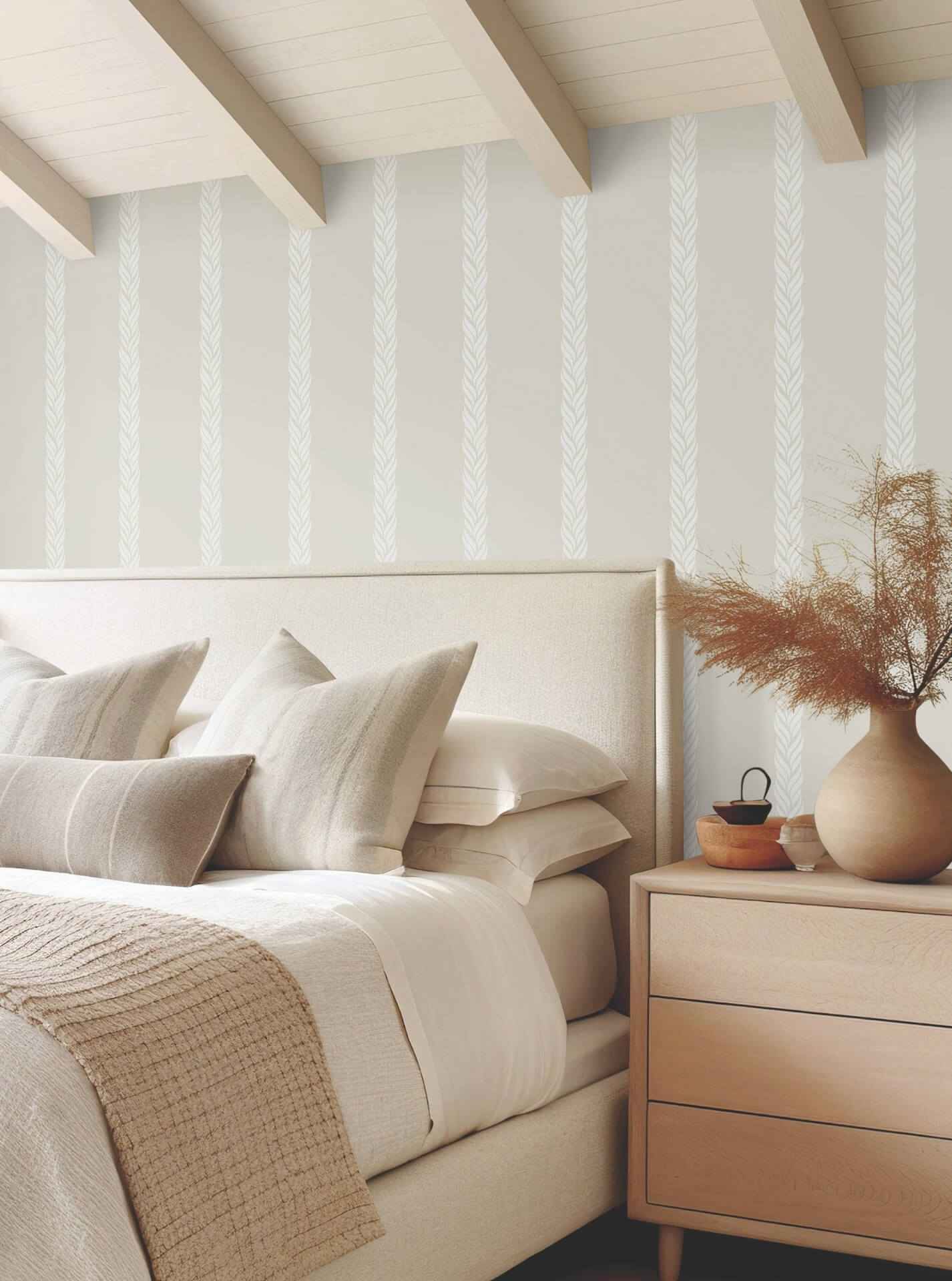 Braided Stripe Tan Wallpaper - York Wallcoverings - GT4545 - York Wallcoverings Wallpaper
