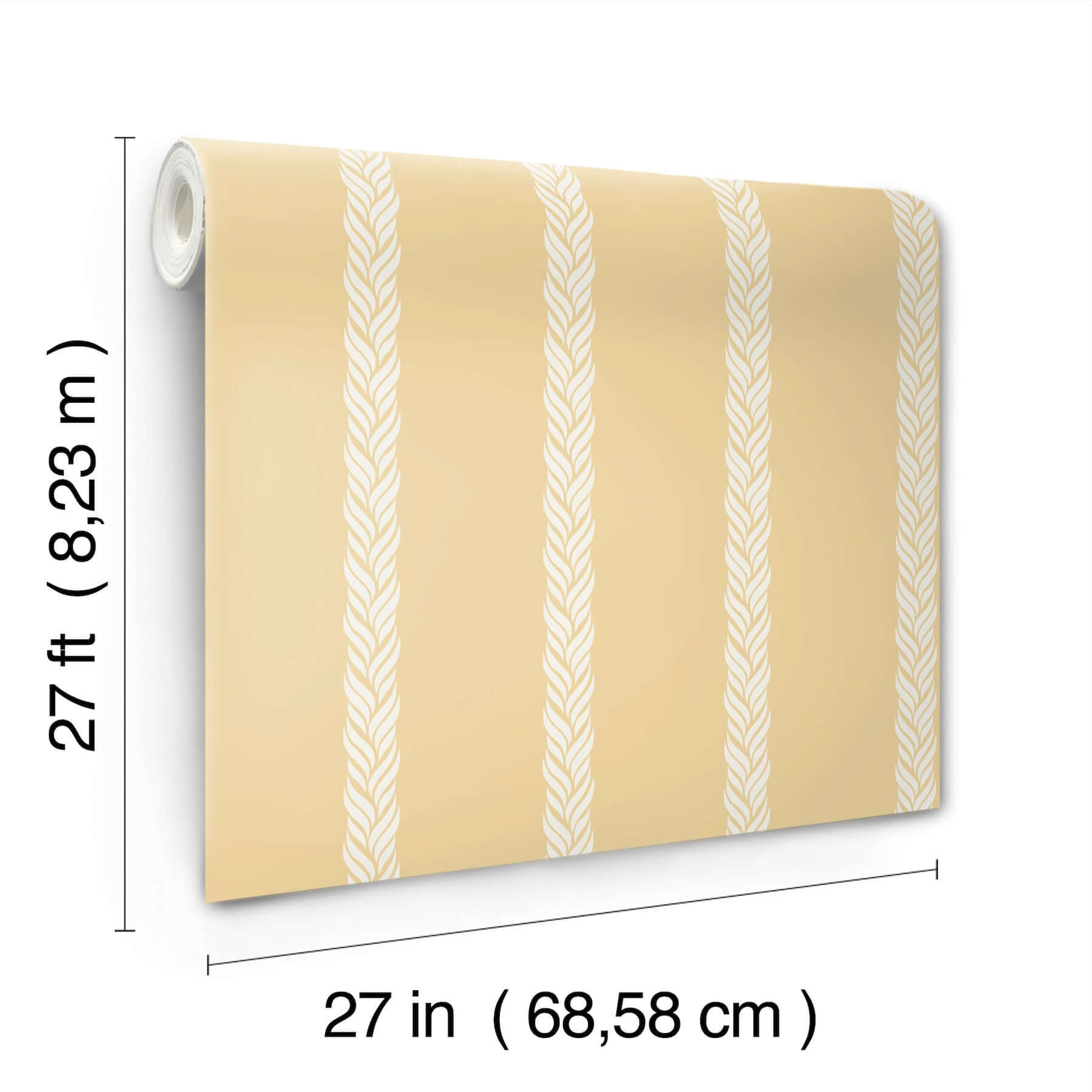 braided-stripe-yellow-wallpaper-york-wallcoverings-gt4543 - York Wallcoverings Wallpaper