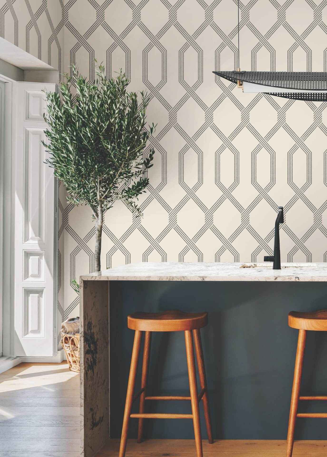Palisade Black Wallpaper - York Wallcoverings - GT4552 - York Wallcoverings Wallpaper