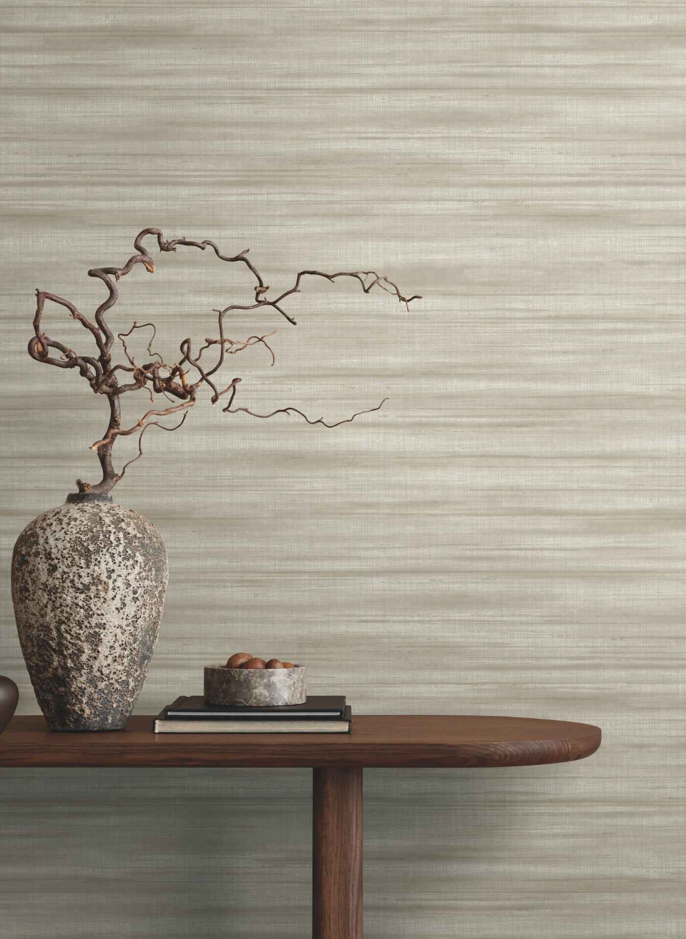 Brushed Linen Taupe Wallpaper - York Wallcoverings - GT4566 - York Wallcoverings Wallpaper
